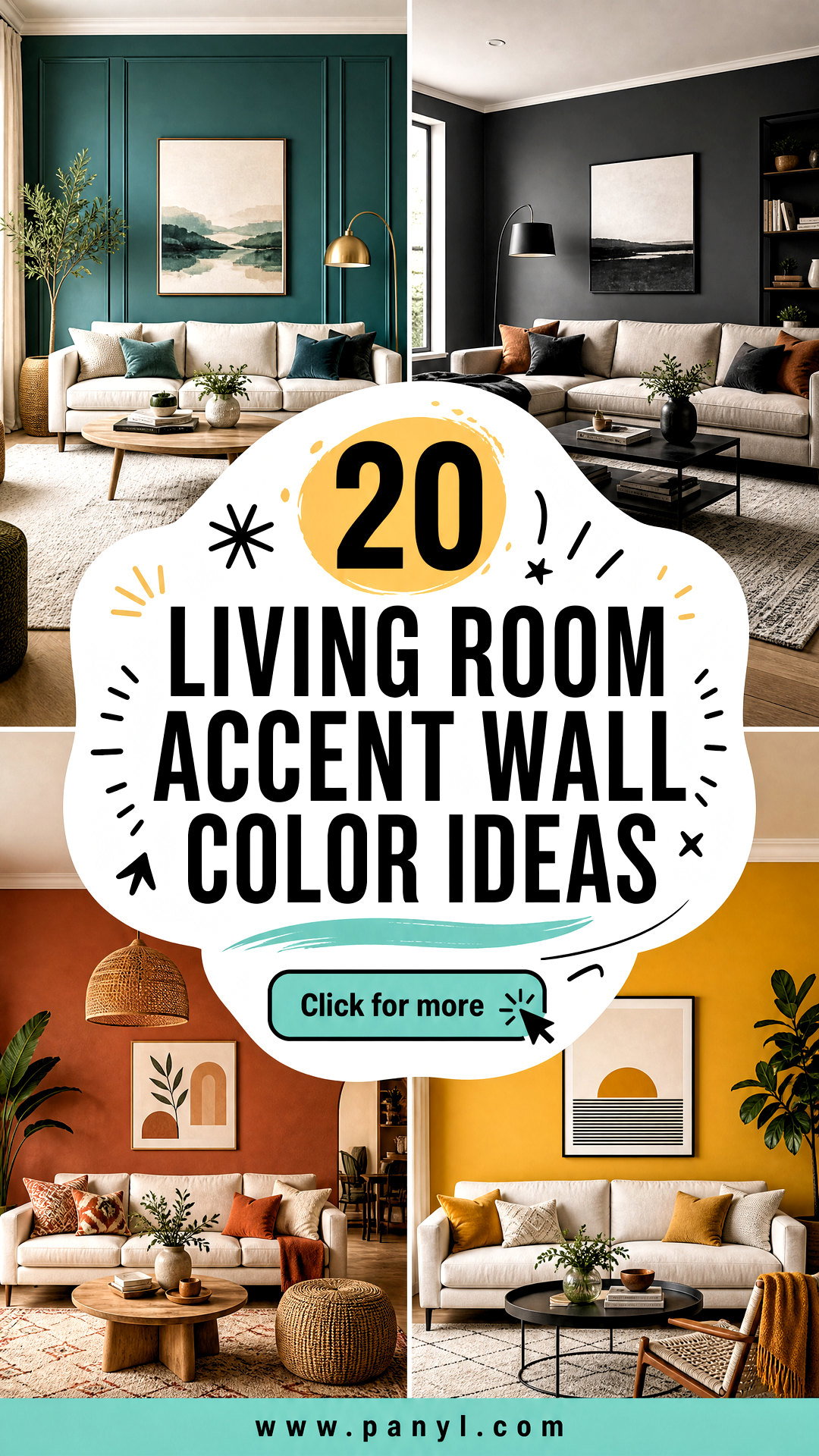 20 Living Room Accent Wall Color Ideas for a Stylish Update - 20 Living Room Accent Wall Color Ideas for a Stylish Update