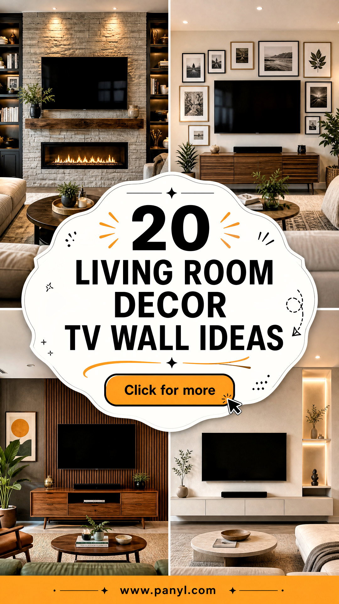 20 Living Room Decor TV Wall Ideas for a Sleek Cozy Setup - 20 Living Room Decor TV Wall Ideas for a Sleek, Cozy Setup