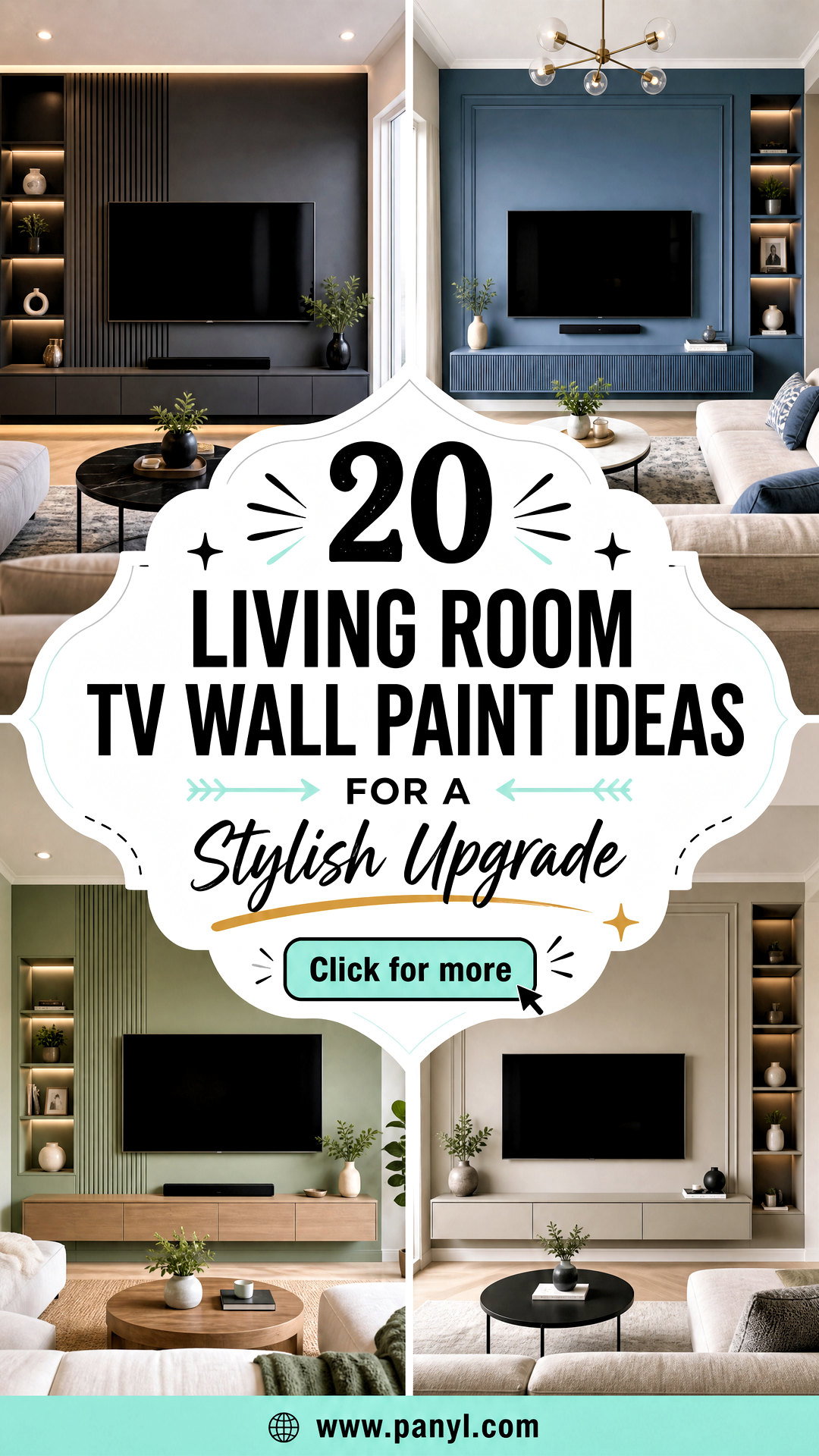 20 Living Room TV Wall Paint Ideas for a Stylish Upgrade - 20 Living Room TV Wall Paint Ideas for a Stylish Upgrade