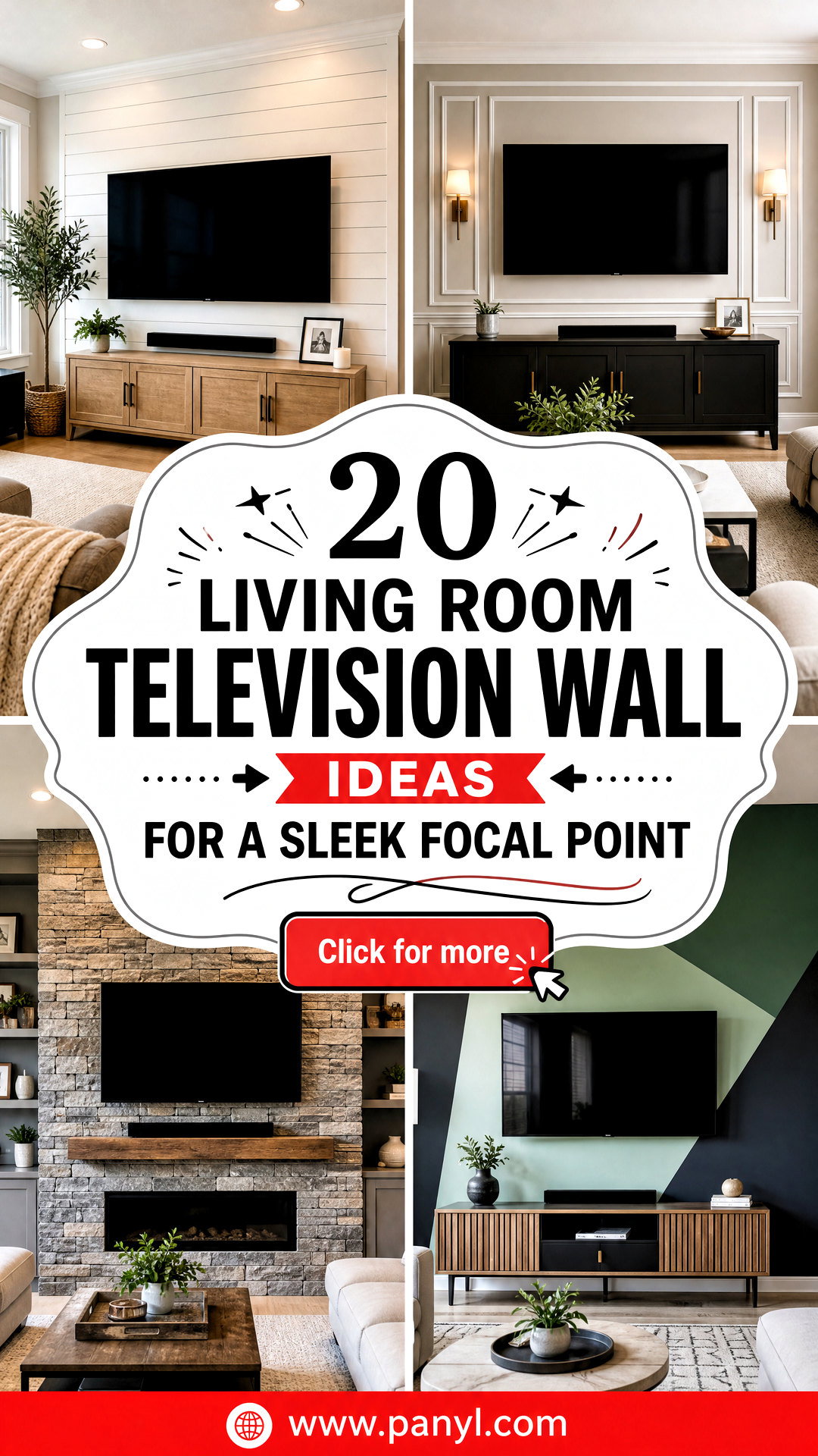 20 Living Room Television Wall Ideas for a Sleek Focal Point - 20 Living Room Television Wall Ideas for a Sleek Focal Point
