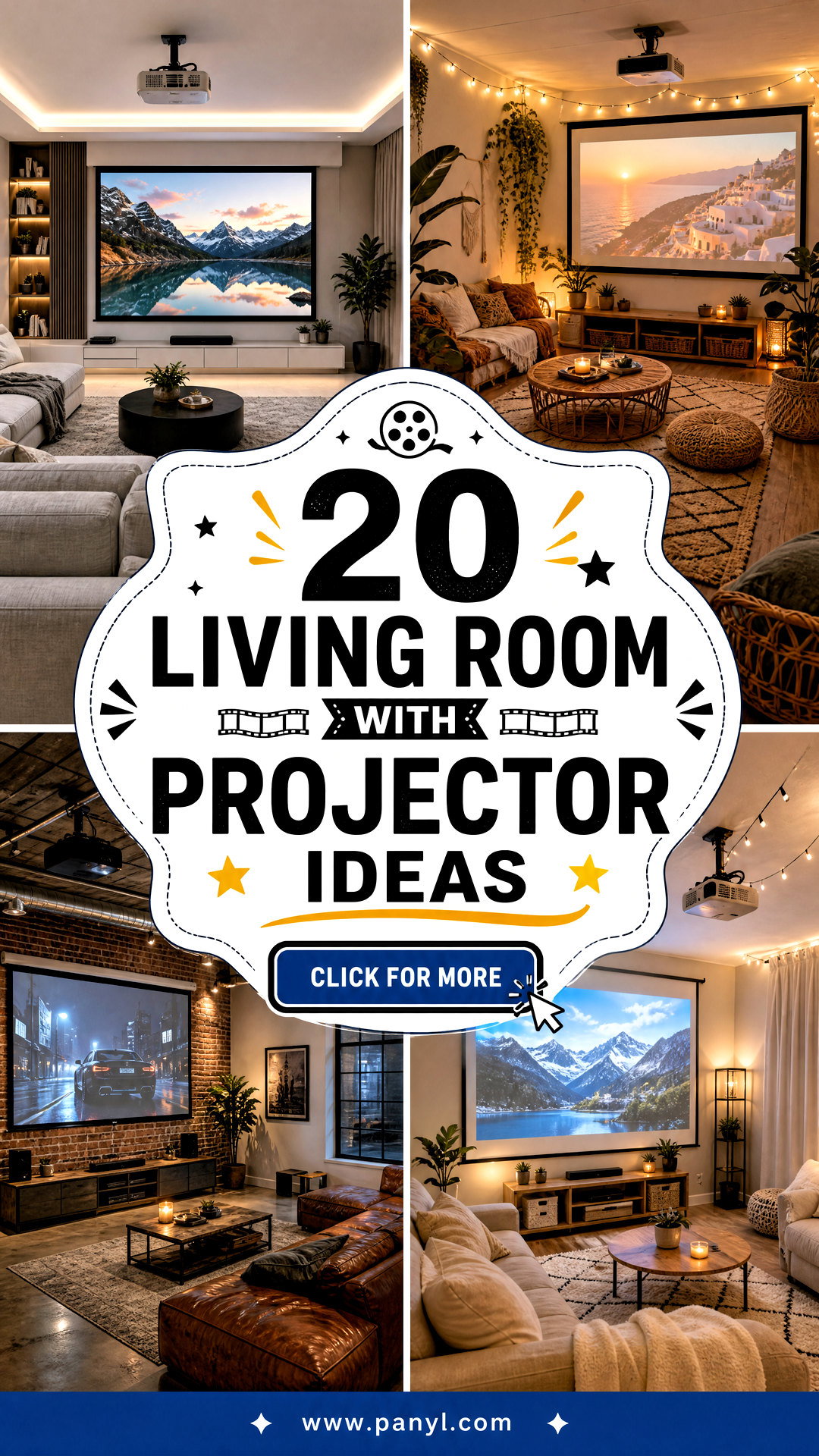 20 Living Room With Projector Ideas for Movie-Loving Homes - 20 Living Room With Projector Ideas for Movie-Loving Homes
