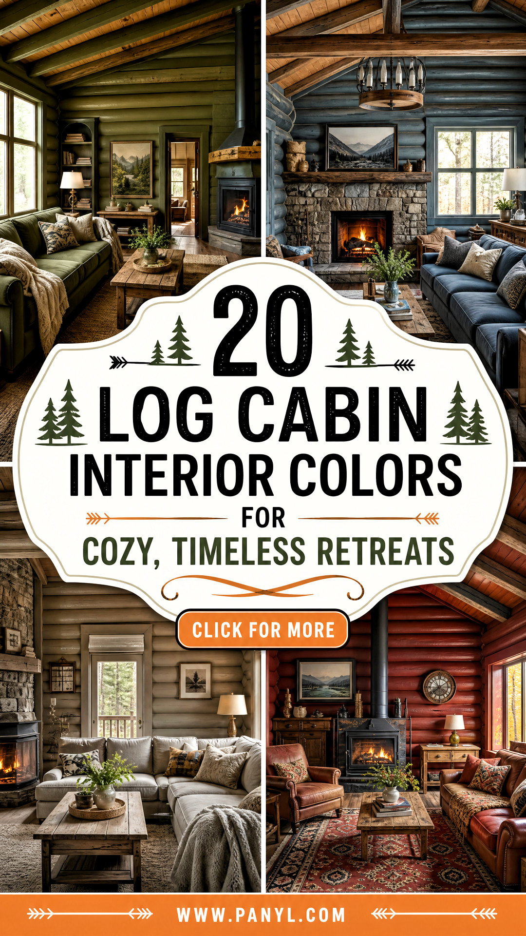20 Log Cabin Interior Colors for Cozy Timeless Retreats - 20 Log Cabin Interior Colors for Cozy, Timeless Retreats