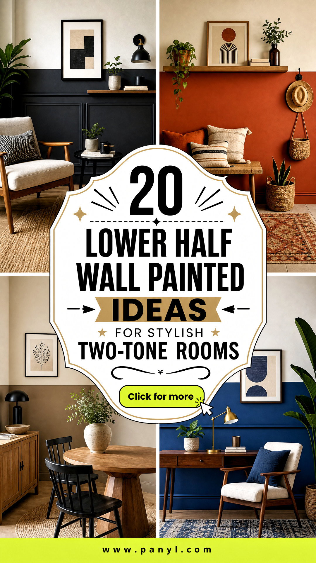 20 Lower Half Wall Painted Ideas for Stylish Two-Tone Rooms - 20 Lower Half Wall Painted Ideas for Stylish Two-Tone Rooms