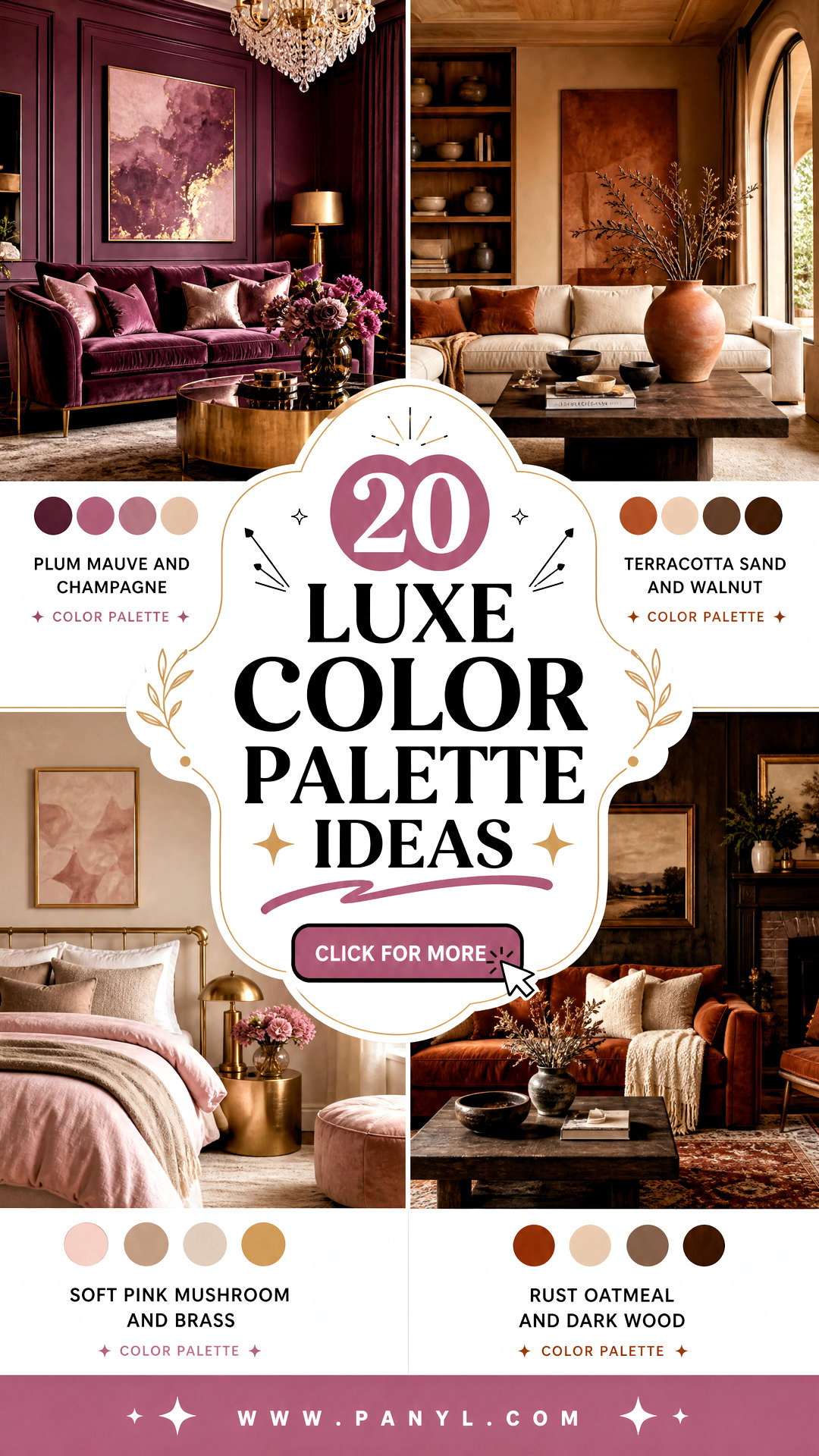 20 Luxe Color Palette Ideas for Rich Designer-Inspired Rooms - 20 Luxe Color Palette Ideas for Rich, Designer-Inspired Rooms