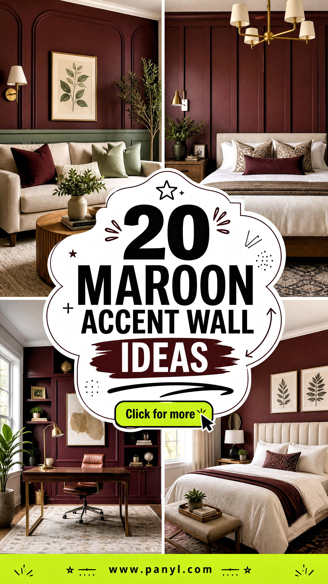 20 Maroon Accent Wall Ideas for Dramatic Stylish Rooms - 20 Maroon Accent Wall Ideas for Dramatic, Stylish Rooms