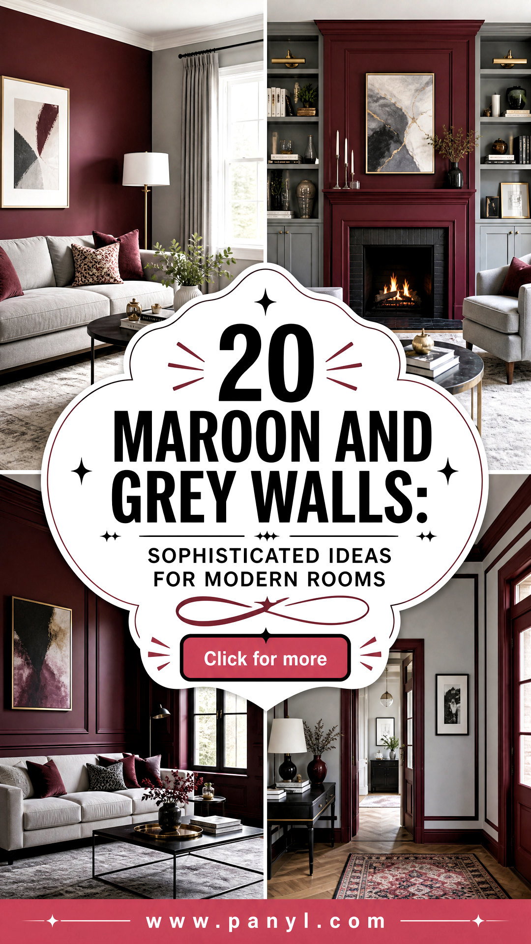 20 Maroon And Grey Walls Sophisticated Ideas for Modern Rooms - 20 Maroon And Grey Walls: Sophisticated Ideas for Modern Rooms
