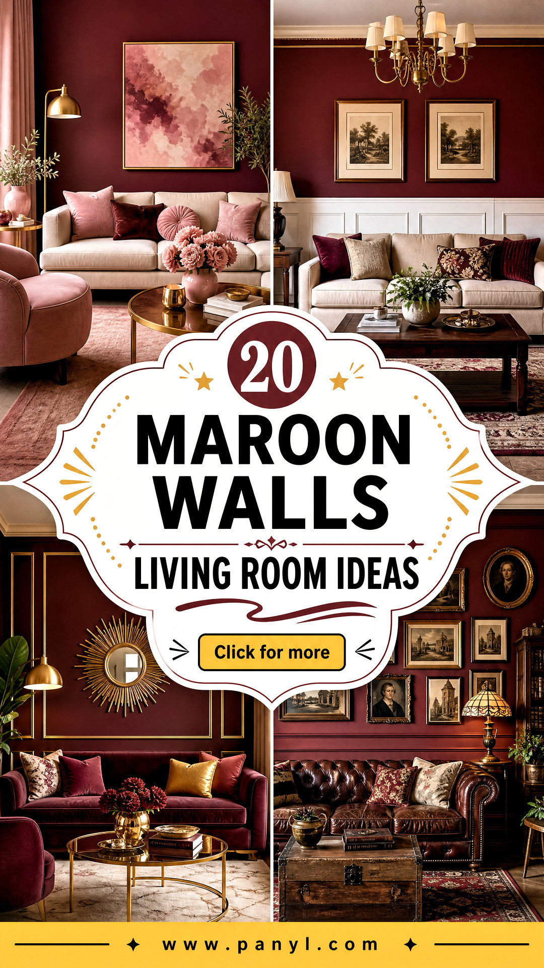 20 Maroon Walls Living Room Ideas for a Rich Cozy Style - 20 Maroon Walls Living Room Ideas for a Rich, Cozy Style