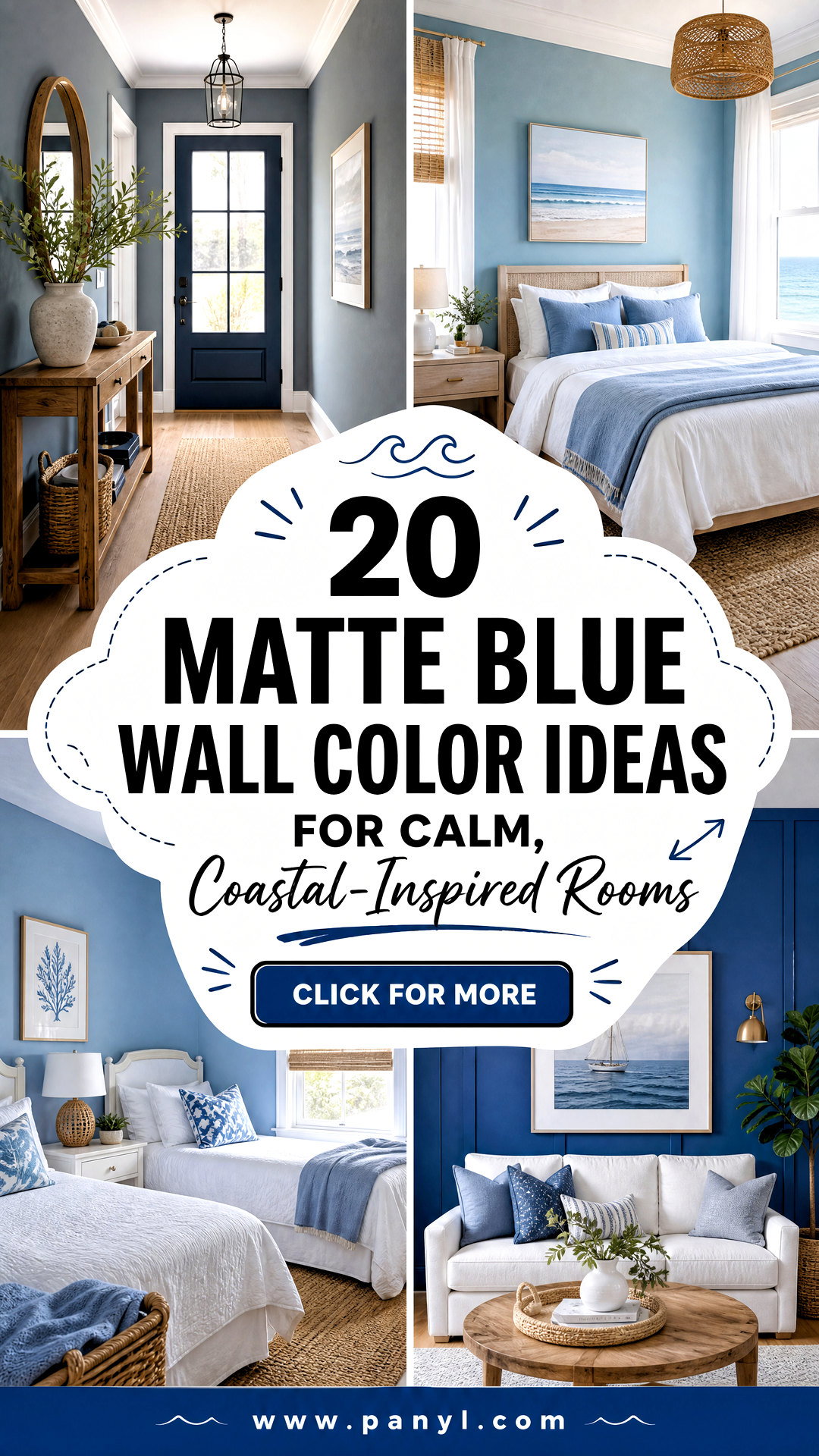 20 Matte Blue Wall Color Ideas for Calm Coastal-Inspired Rooms - 20 Matte Blue Wall Color Ideas for Calm, Coastal-Inspired Rooms