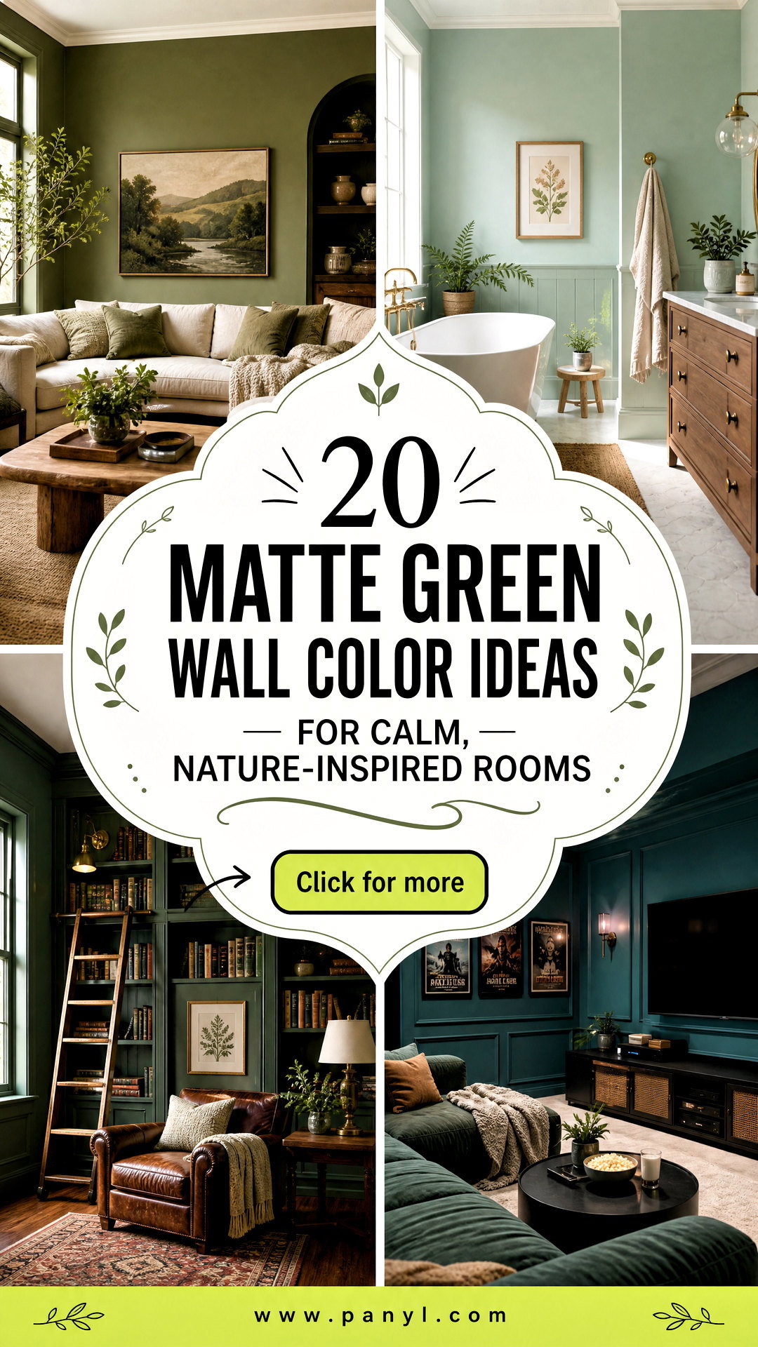 20 Matte Green Wall Color Ideas for Calm Nature-Inspired Rooms - 20 Matte Green Wall Color Ideas for Calm, Nature-Inspired Rooms