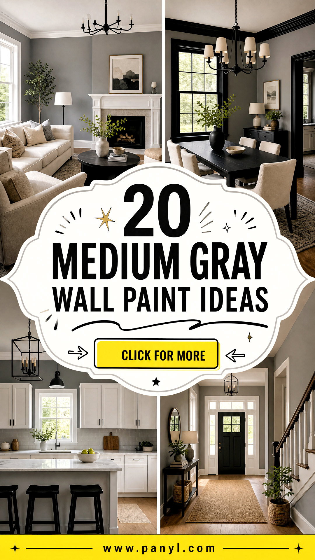 20 Medium Gray Wall Paint Ideas for Timeless Modern Rooms - 20 Medium Gray Wall Paint Ideas for Timeless Modern Rooms