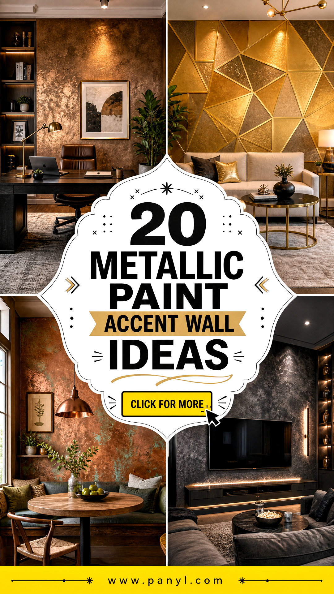 20 Metallic Paint Accent Wall Ideas Glam Ideas for Any Room - 20 Metallic Paint Accent Wall Ideas: Glam Ideas for Any Room