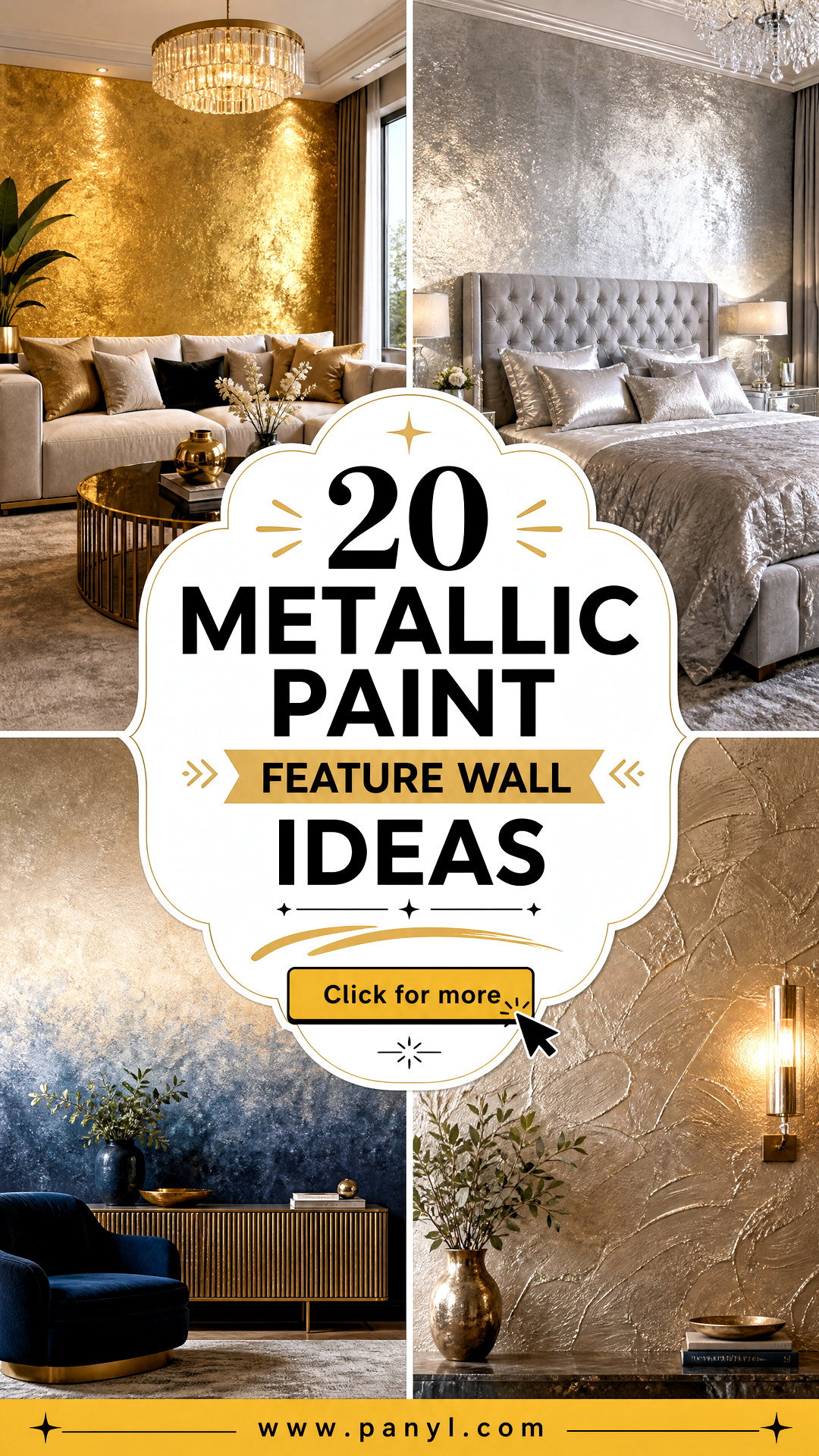 20 Metallic Paint Feature Wall Ideas Luxe Looks for Modern Homes - 20 Metallic Paint Feature Wall Ideas: Luxe Looks for Modern Homes