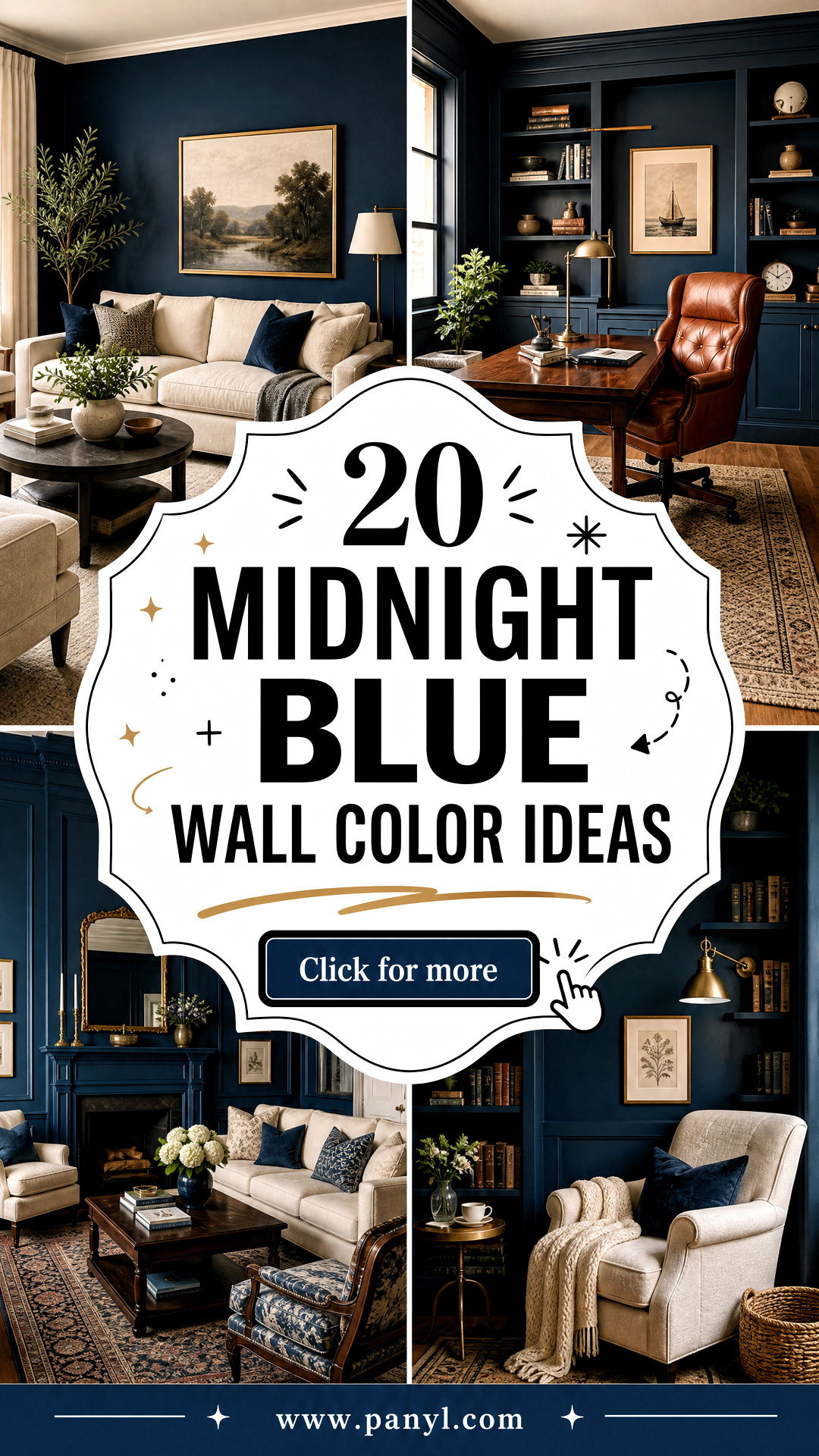 20 Midnight Blue Wall Color Ideas Calm Moody Rooms Youll Love - 20 Midnight Blue Wall Color Ideas: Calm, Moody Rooms You’ll Love