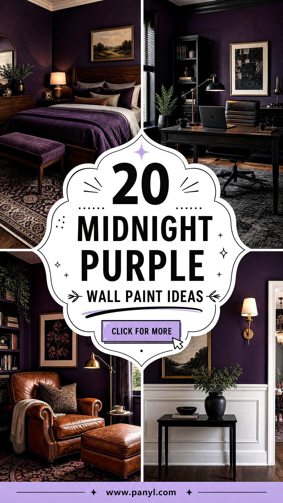 20 Midnight Purple Wall Paint Ideas Moody Ideas for Any Room - 20 Midnight Purple Wall Paint Ideas: Moody Ideas for Any Room