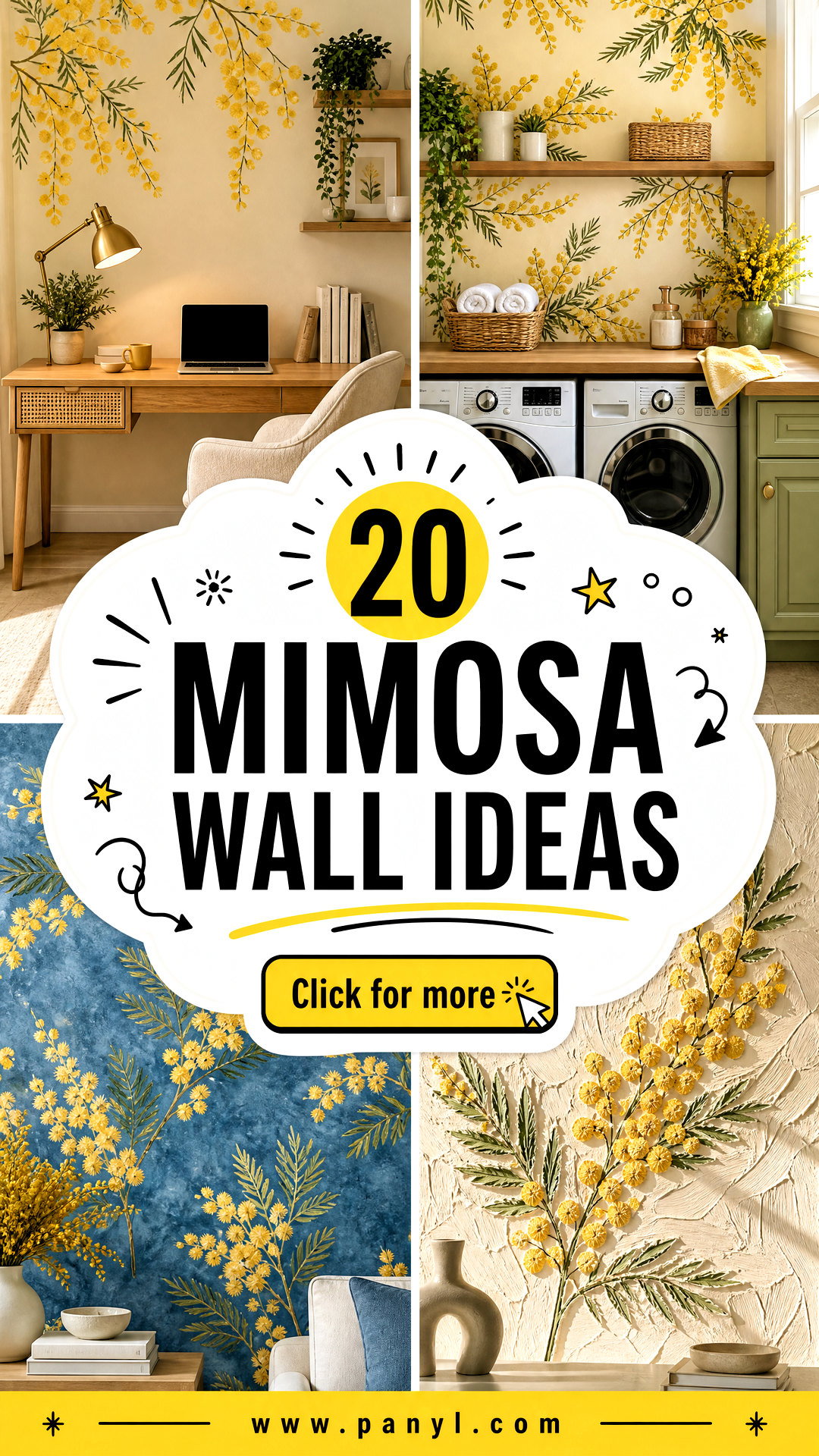 20 Mimosa Wall Ideas for Warm Cheerful Rooms This Spring - 20 Mimosa Wall Ideas for Warm, Cheerful Rooms This Spring