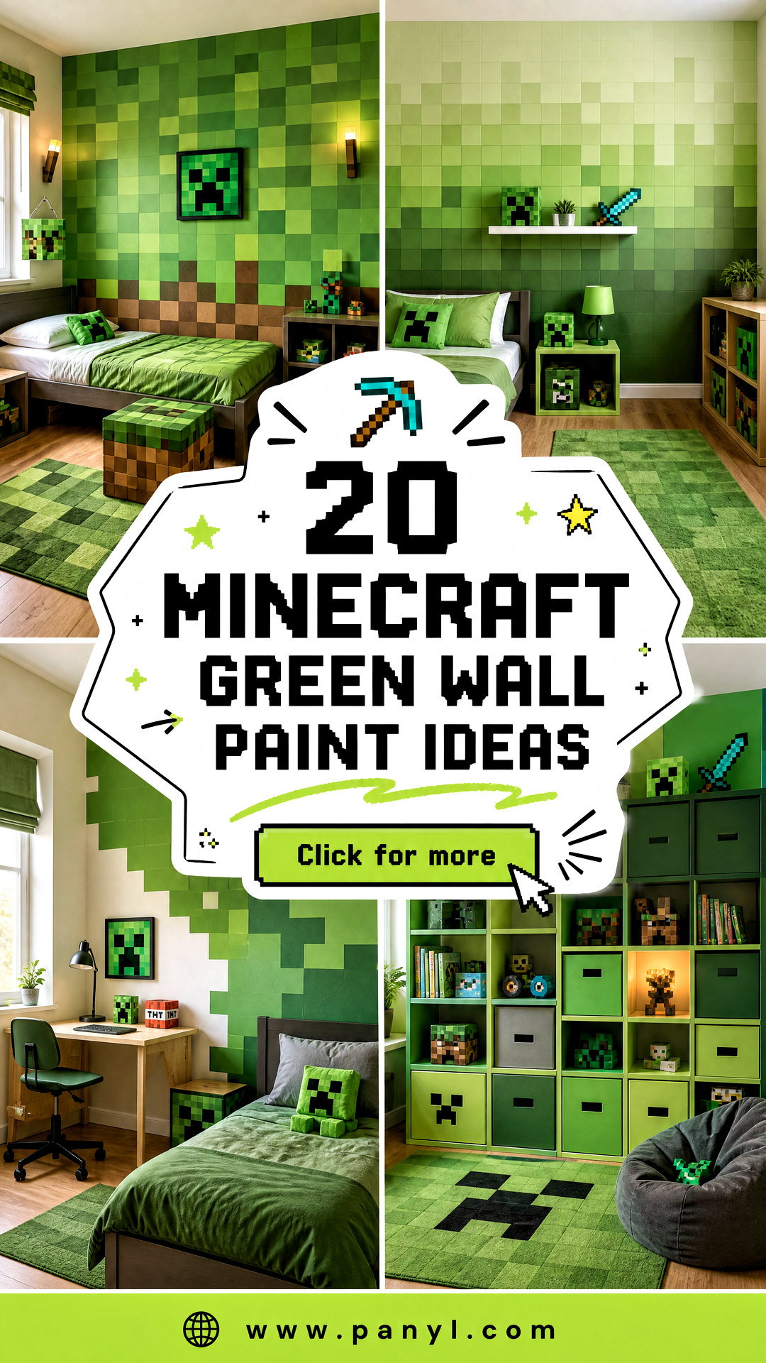 20 Minecraft Green Wall Paint Ideas Playful Rooms Kids Love - 20 Minecraft Green Wall Paint Ideas: Playful Rooms Kids Love