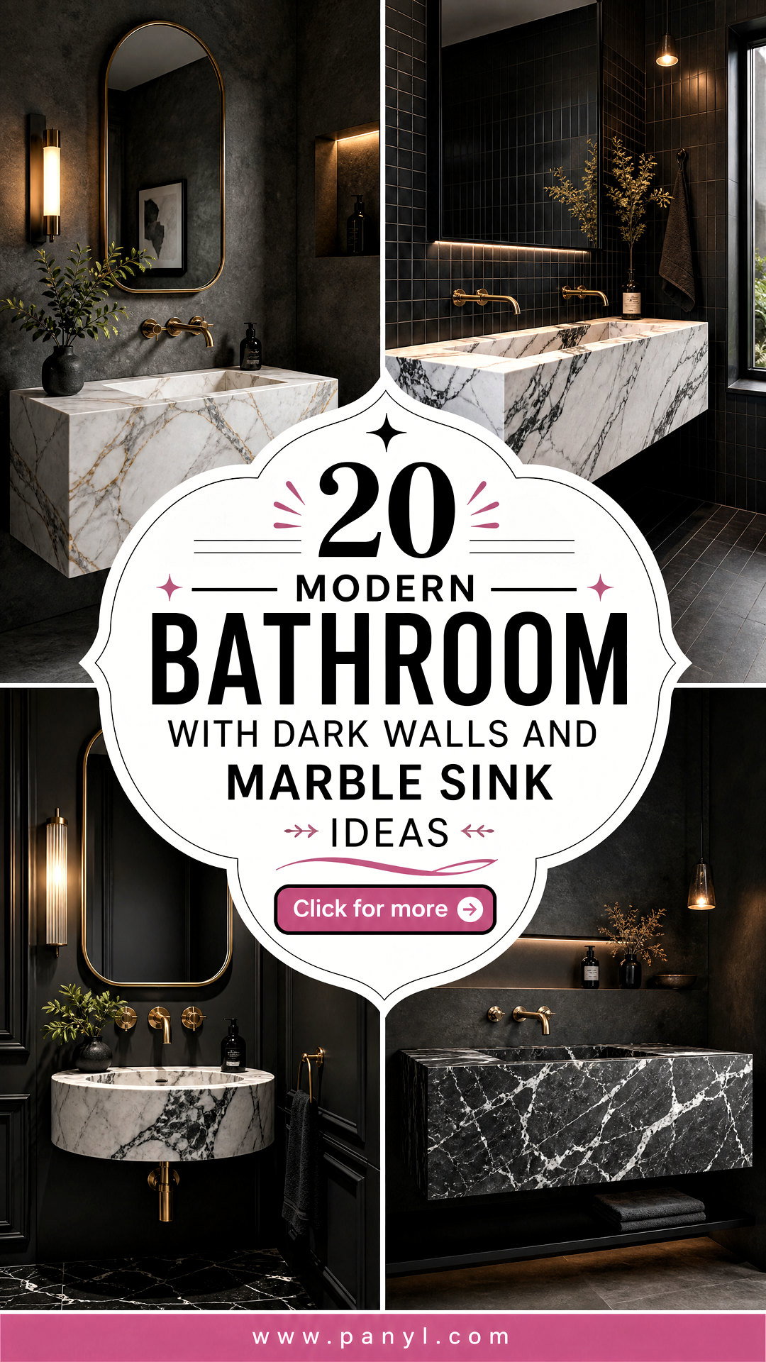 20 Modern Bathroom With Dark Walls And Marble Sink Ideas Luxe - 20 Modern Bathroom With Dark Walls And Marble Sink Ideas: Luxe