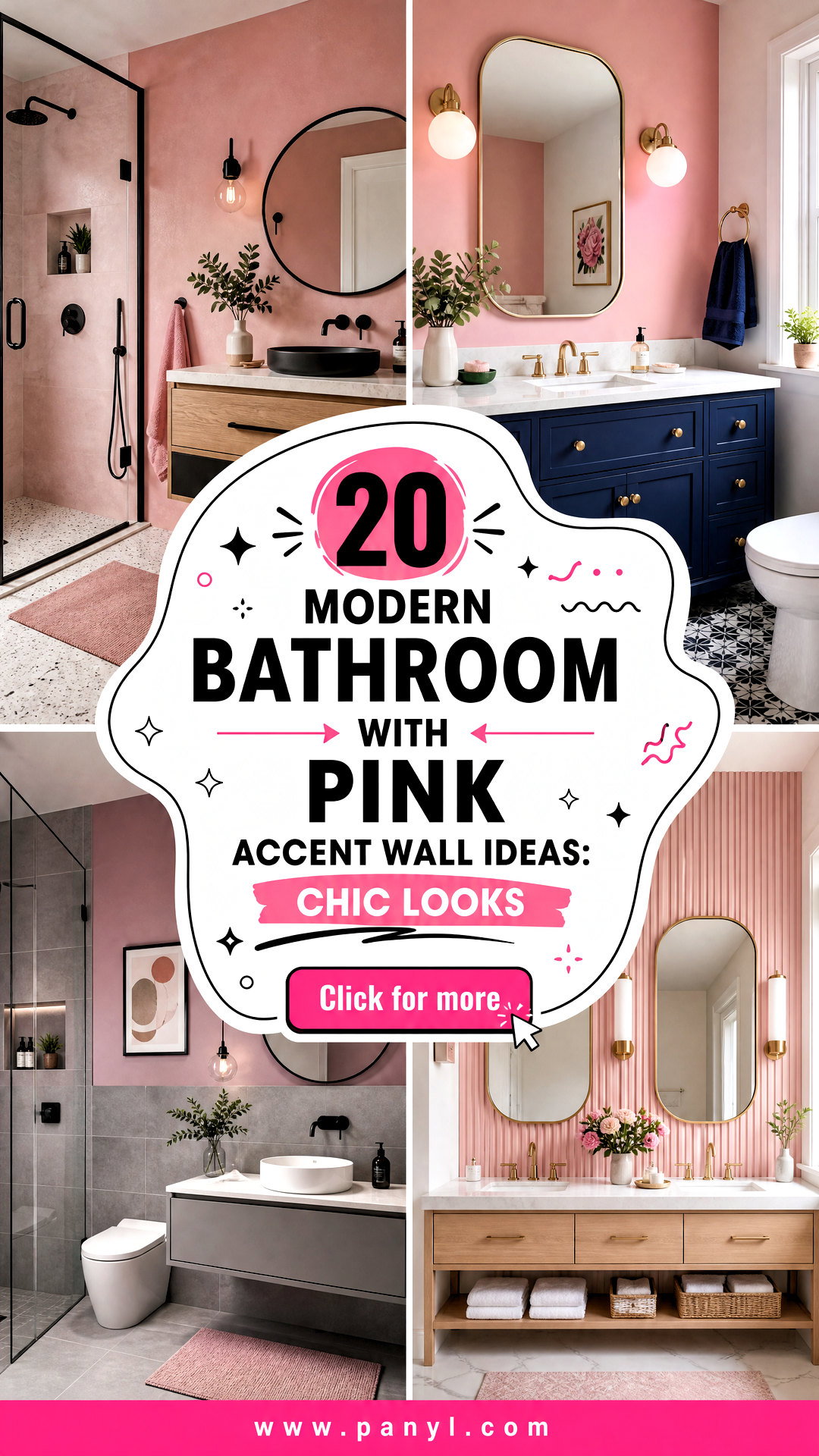 20 Modern Bathroom With Pink Accent Wall Ideas Chic Looks - 20 Modern Bathroom With Pink Accent Wall Ideas: Chic Looks