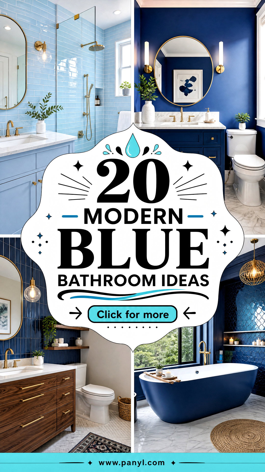 20 Modern Blue Bathroom Ideas for a Calm Spa-Like Escape - 20 Modern Blue Bathroom Ideas for a Calm, Spa-Like Escape