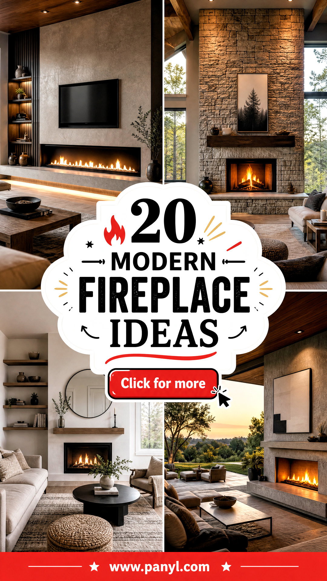 20 Modern Fireplace Ideas for Cozy High-Style Living Spaces - 20 Modern Fireplace Ideas for Cozy, High-Style Living Spaces