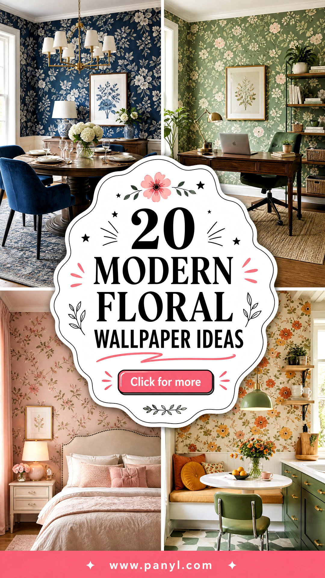 20 Modern Floral Wallpaper Ideas for Fresh Stylish Rooms - 20 Modern Floral Wallpaper Ideas for Fresh, Stylish Rooms