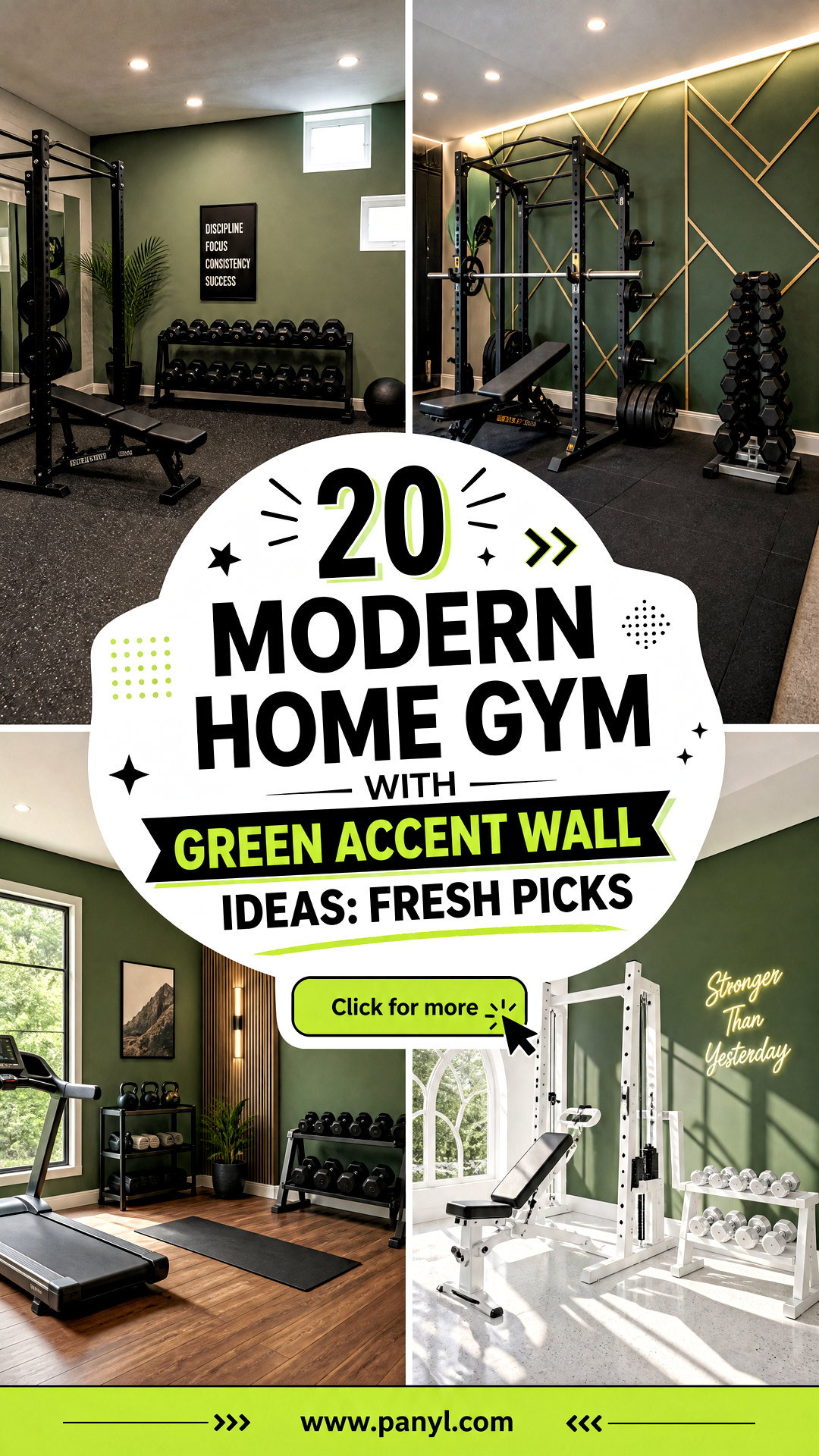 20 Modern Home Gym With Green Accent Wall Ideas Fresh Picks - 20 Modern Home Gym With Green Accent Wall Ideas: Fresh Picks