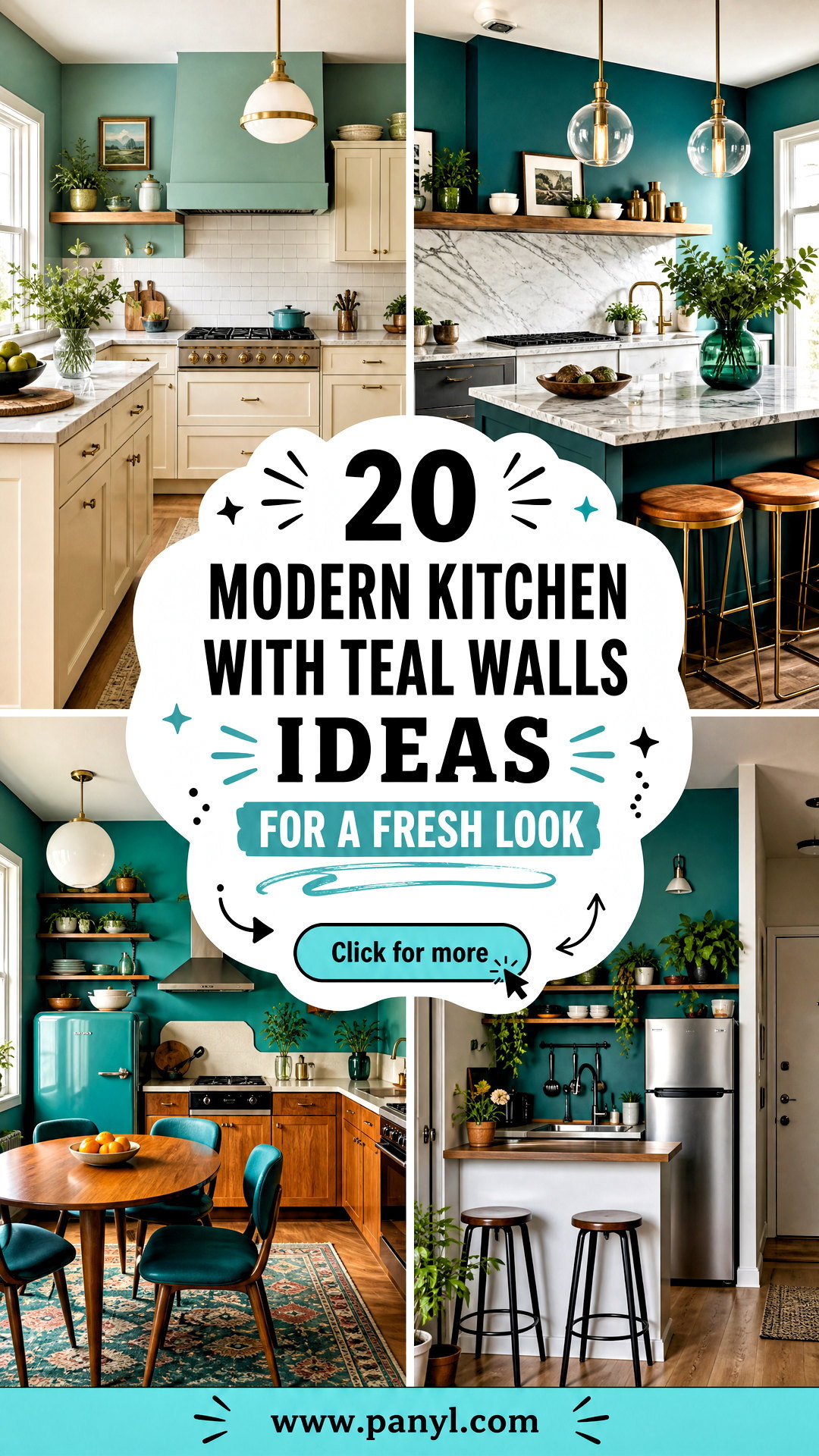 20 Modern Kitchen With Teal Walls Ideas for a Fresh Look - 20 Modern Kitchen With Teal Walls Ideas for a Fresh Look