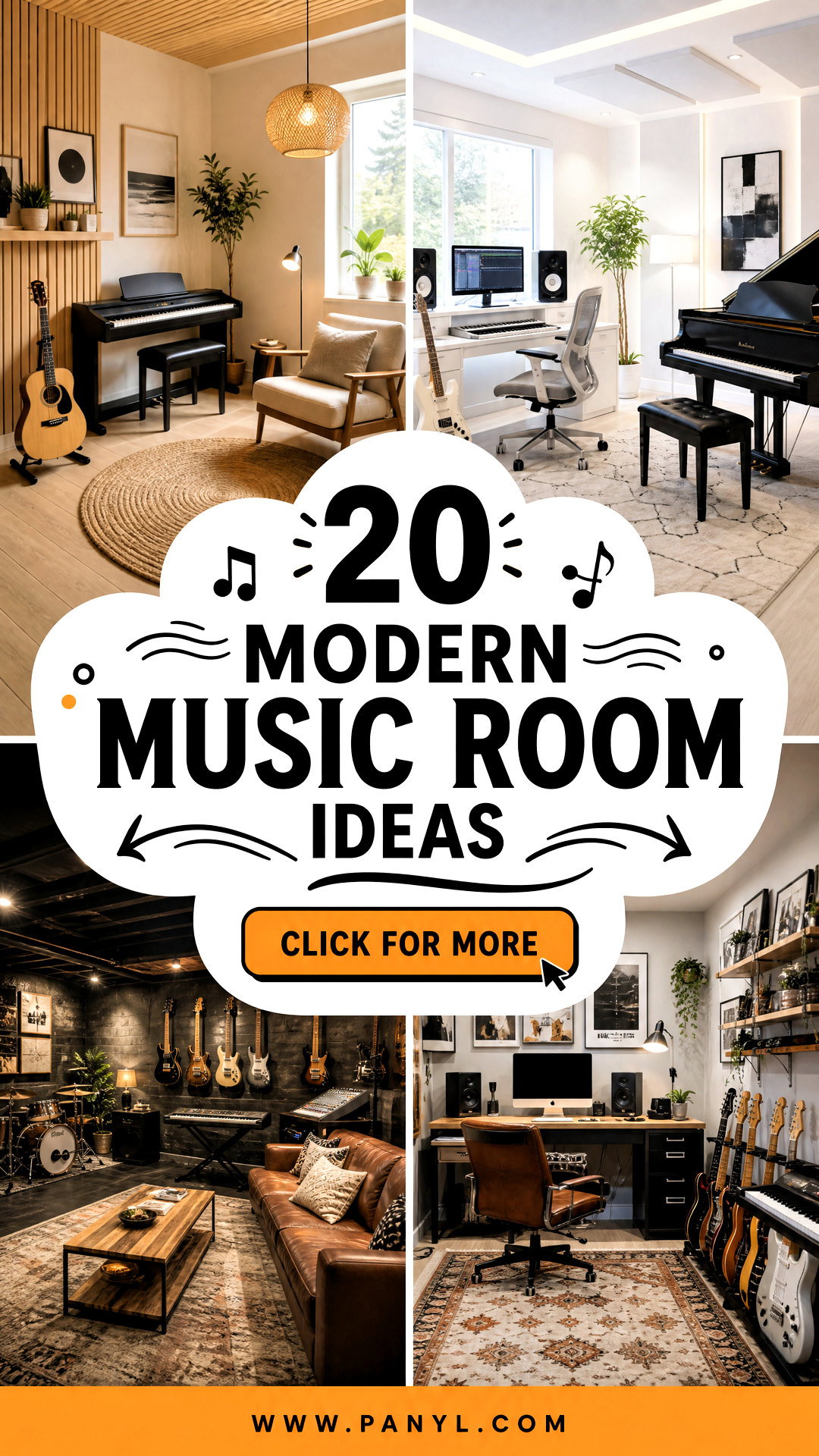20 Modern Music Room Ideas for Creative Stylish Home Studios - 20 Modern Music Room Ideas for Creative, Stylish Home Studios