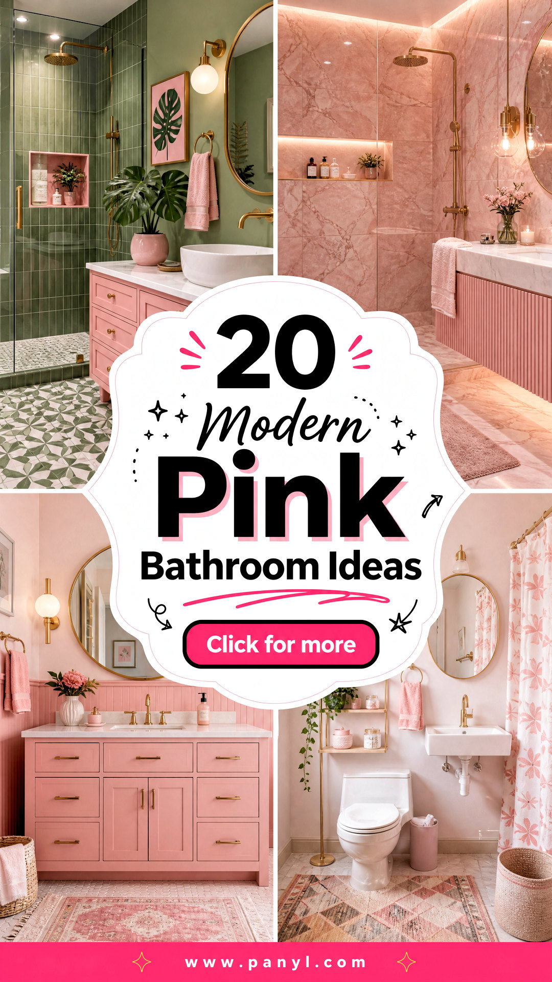20 Modern Pink Bathroom Ideas for a Chic Fresh Makeover - 20 Modern Pink Bathroom Ideas for a Chic, Fresh Makeover