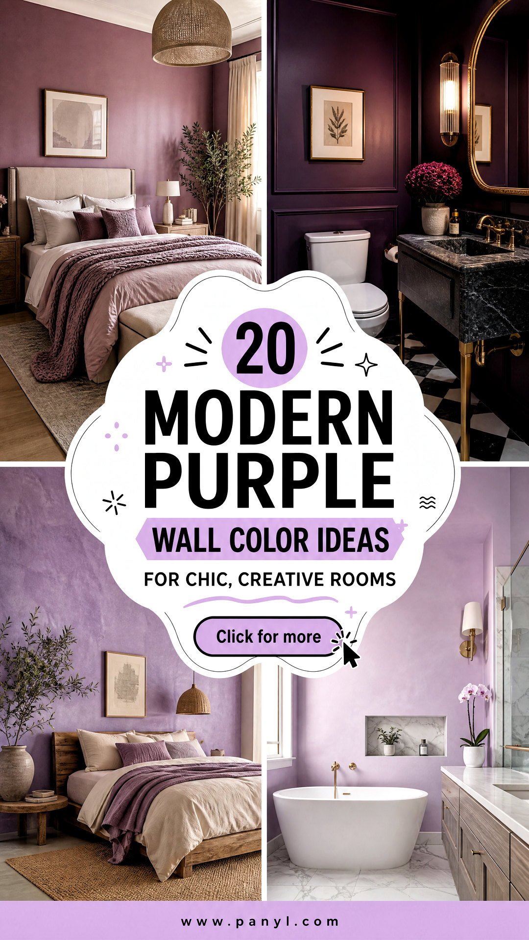 20 Modern Purple Wall Color Ideas for Chic Creative Rooms - 20 Modern Purple Wall Color Ideas for Chic, Creative Rooms