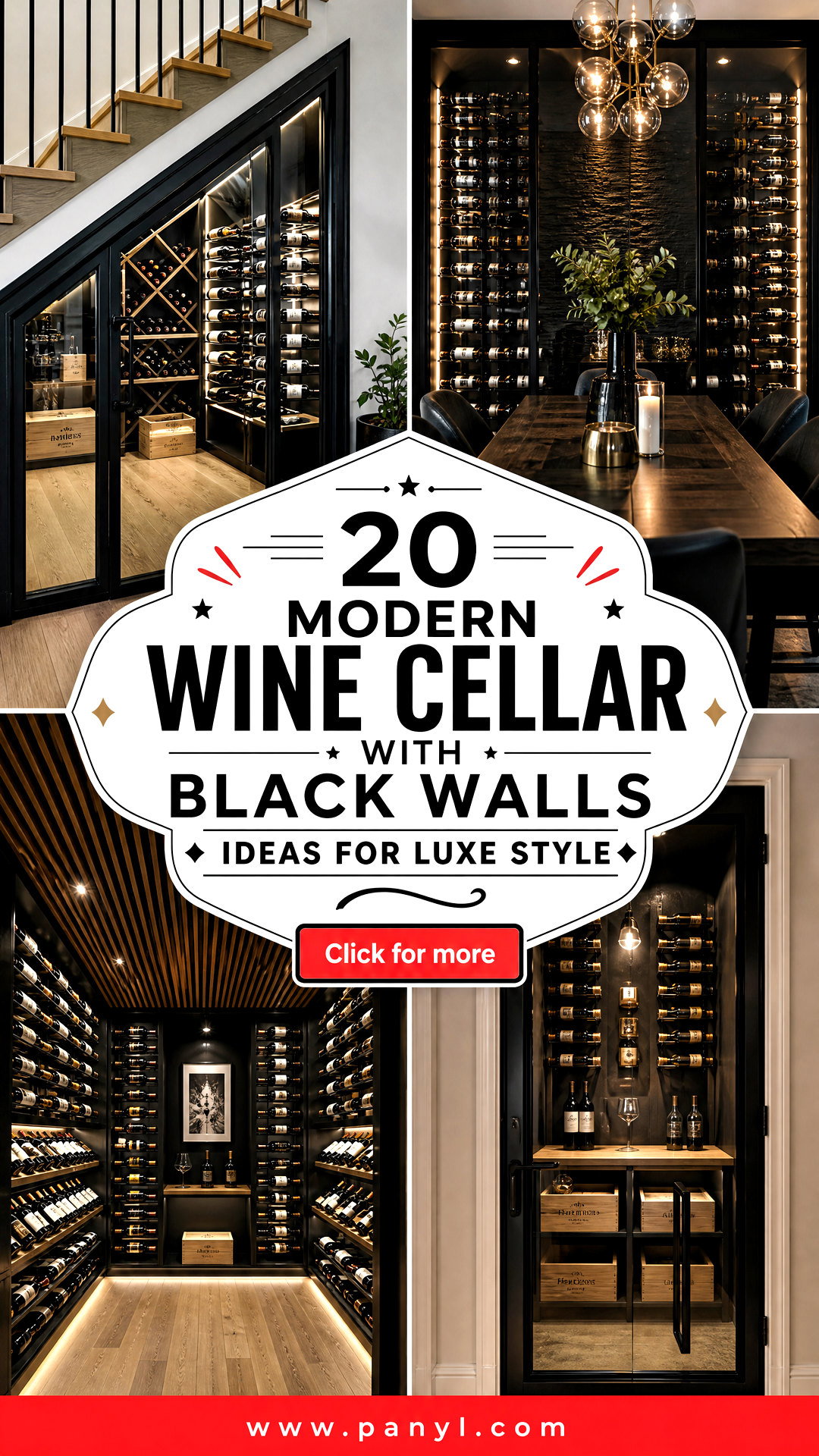 20 Modern Wine Cellar With Black Walls Ideas for Luxe Style - 20 Modern Wine Cellar With Black Walls Ideas for Luxe Style