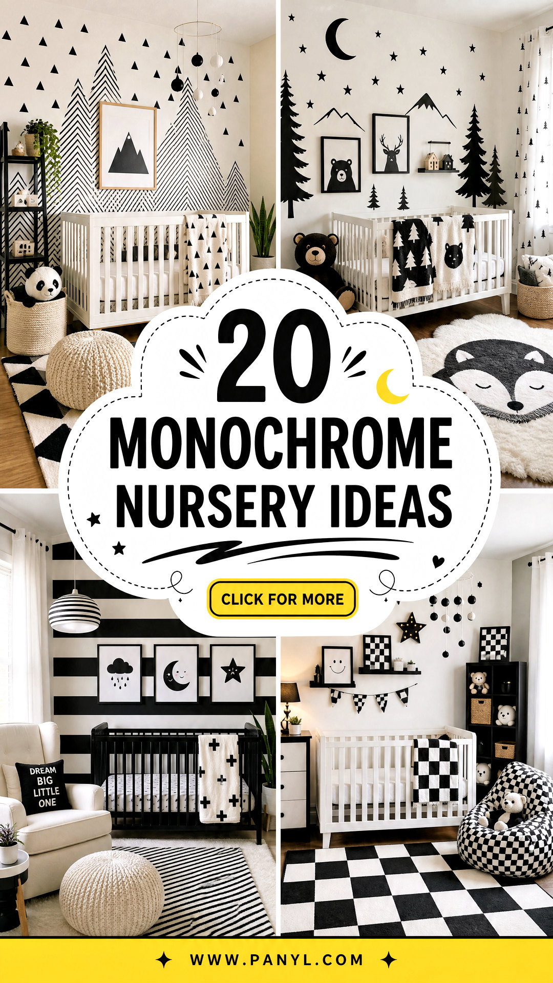 20 Monochrome Nursery Ideas for a Calm Modern Baby Room - 20 Monochrome Nursery Ideas for a Calm, Modern Baby Room