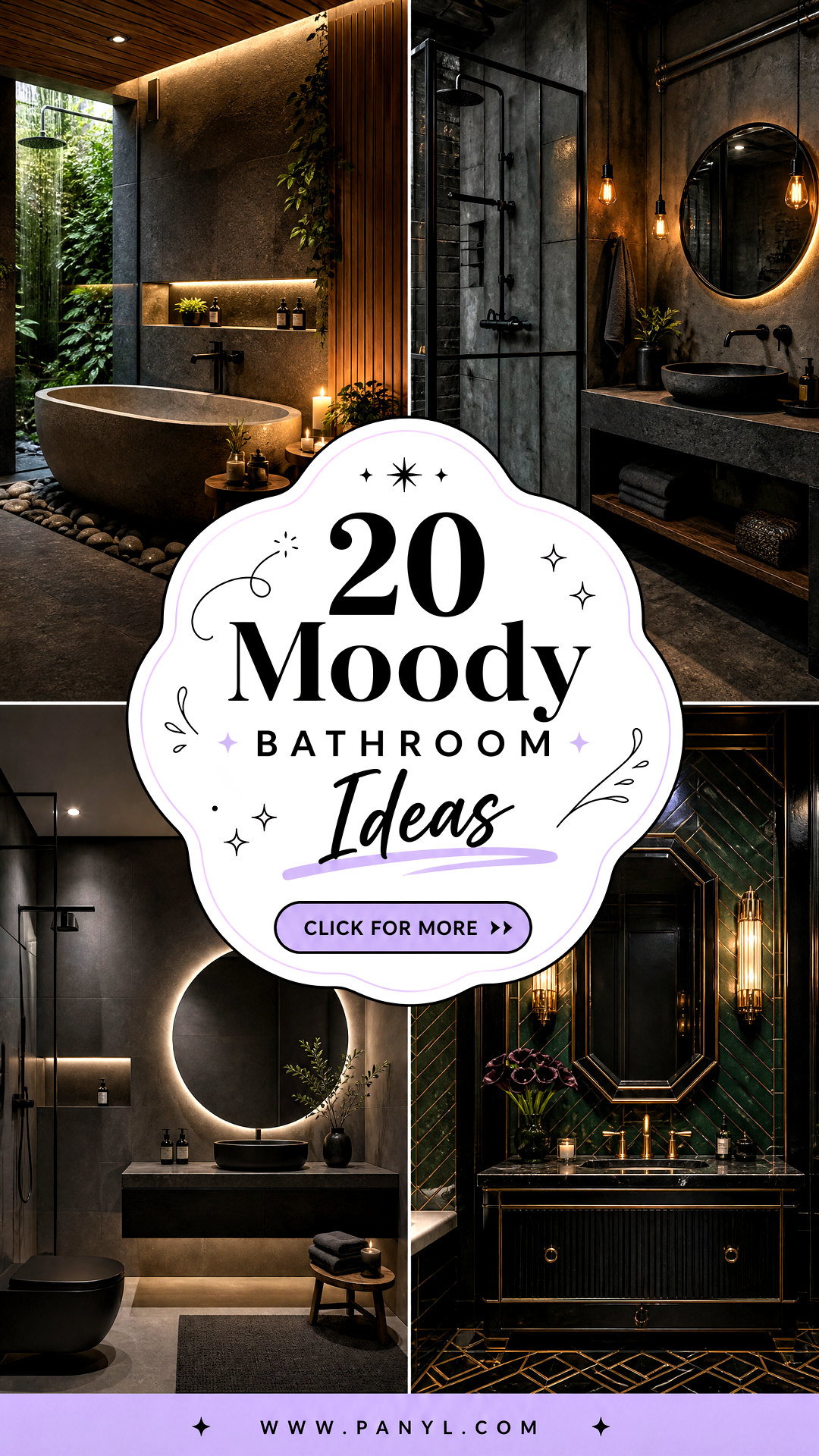20 Moody Bathroom Ideas for a Luxe Spa-Inspired Retreat - 20 Moody Bathroom Ideas for a Luxe, Spa-Inspired Retreat