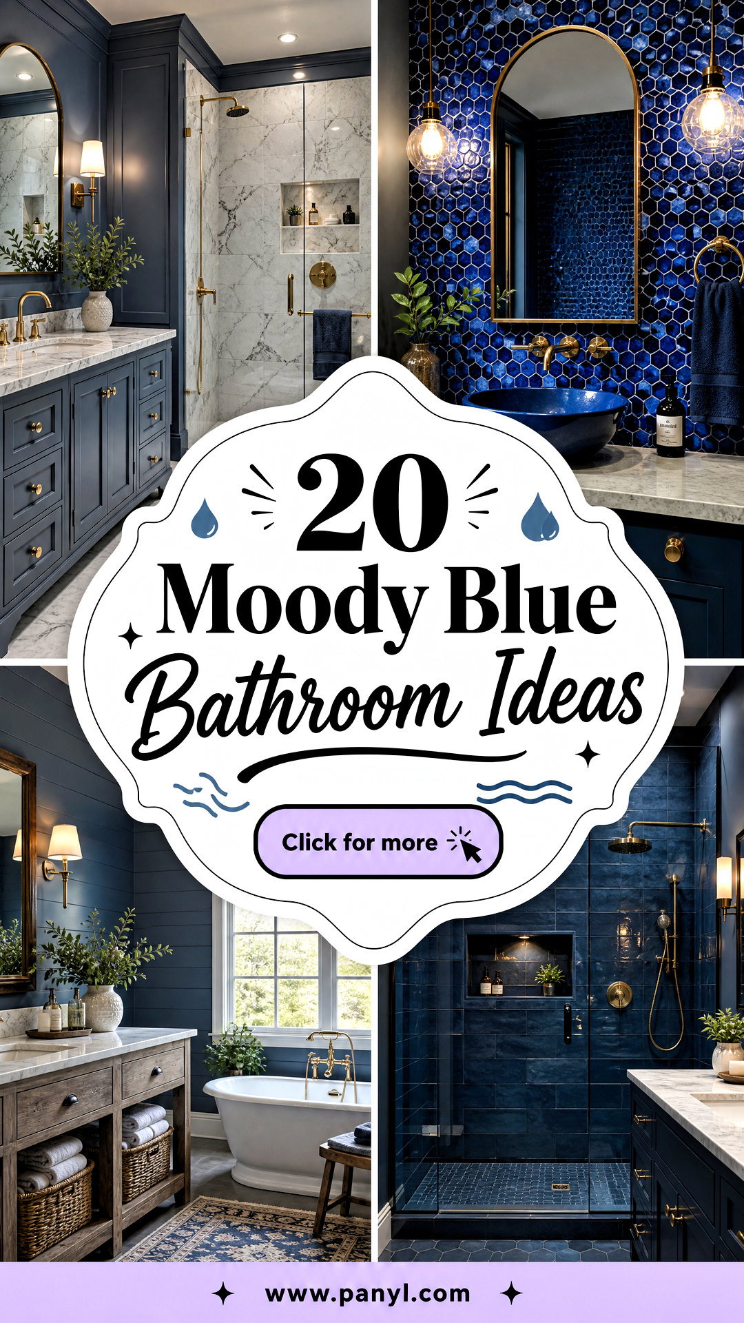 20 Moody Blue Bathroom Ideas for a Serene Spa-Like Escape - 20 Moody Blue Bathroom Ideas for a Serene, Spa-Like Escape
