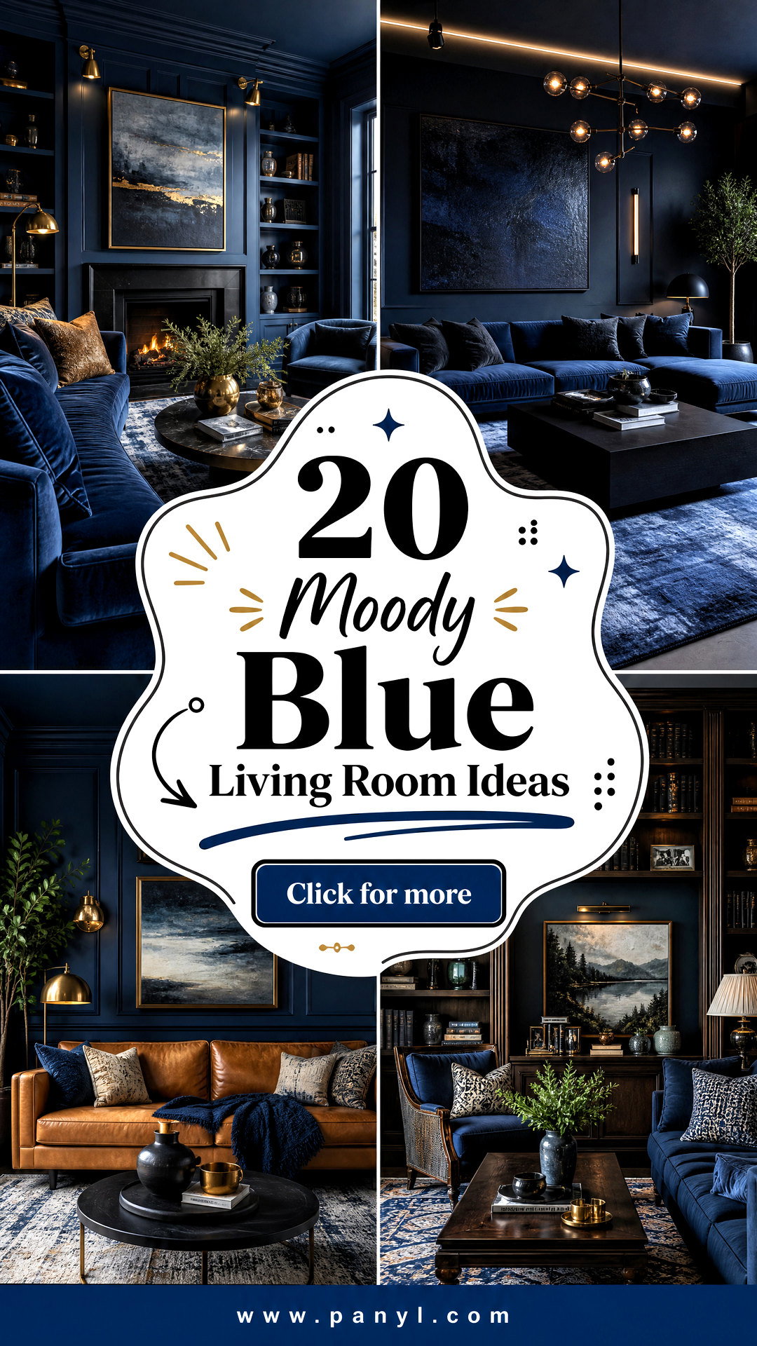 20 Moody Blue Living Room Ideas for a Polished Cozy Look - 20 Moody Blue Living Room Ideas for a Polished Cozy Look