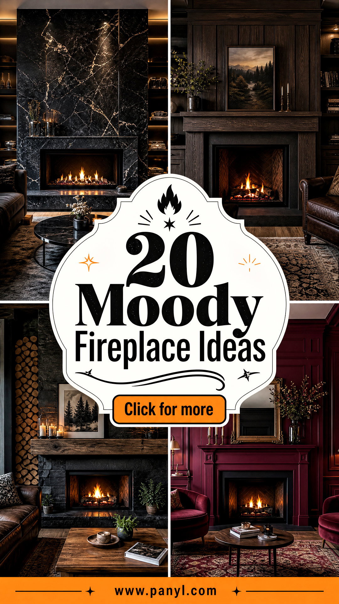 20 Moody Fireplace Ideas for a Warm Dramatic Focal Point - 20 Moody Fireplace Ideas for a Warm, Dramatic Focal Point