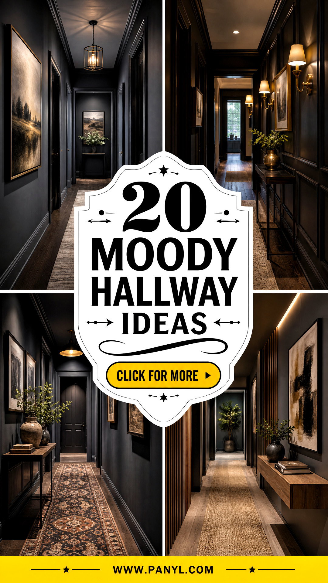 20 Moody Hallway Ideas for a Striking Bold First Impression - 20 Moody Hallway Ideas for a Striking, Bold First Impression