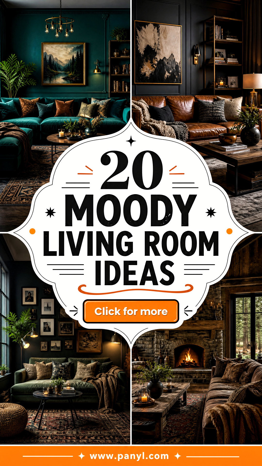 20 Moody Living Room Ideas for a Cozy Dramatic Makeover - 20 Moody Living Room Ideas for a Cozy, Dramatic Makeover