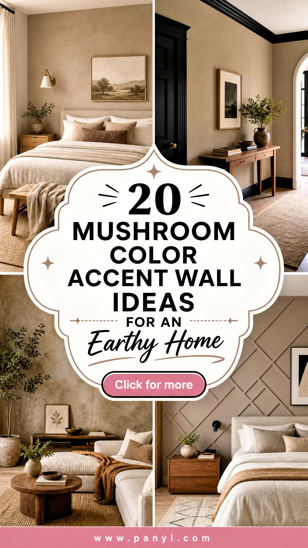 20 Mushroom Color Accent Wall Ideas for an Earthy Home - 20 Mushroom Color Accent Wall Ideas for an Earthy Home