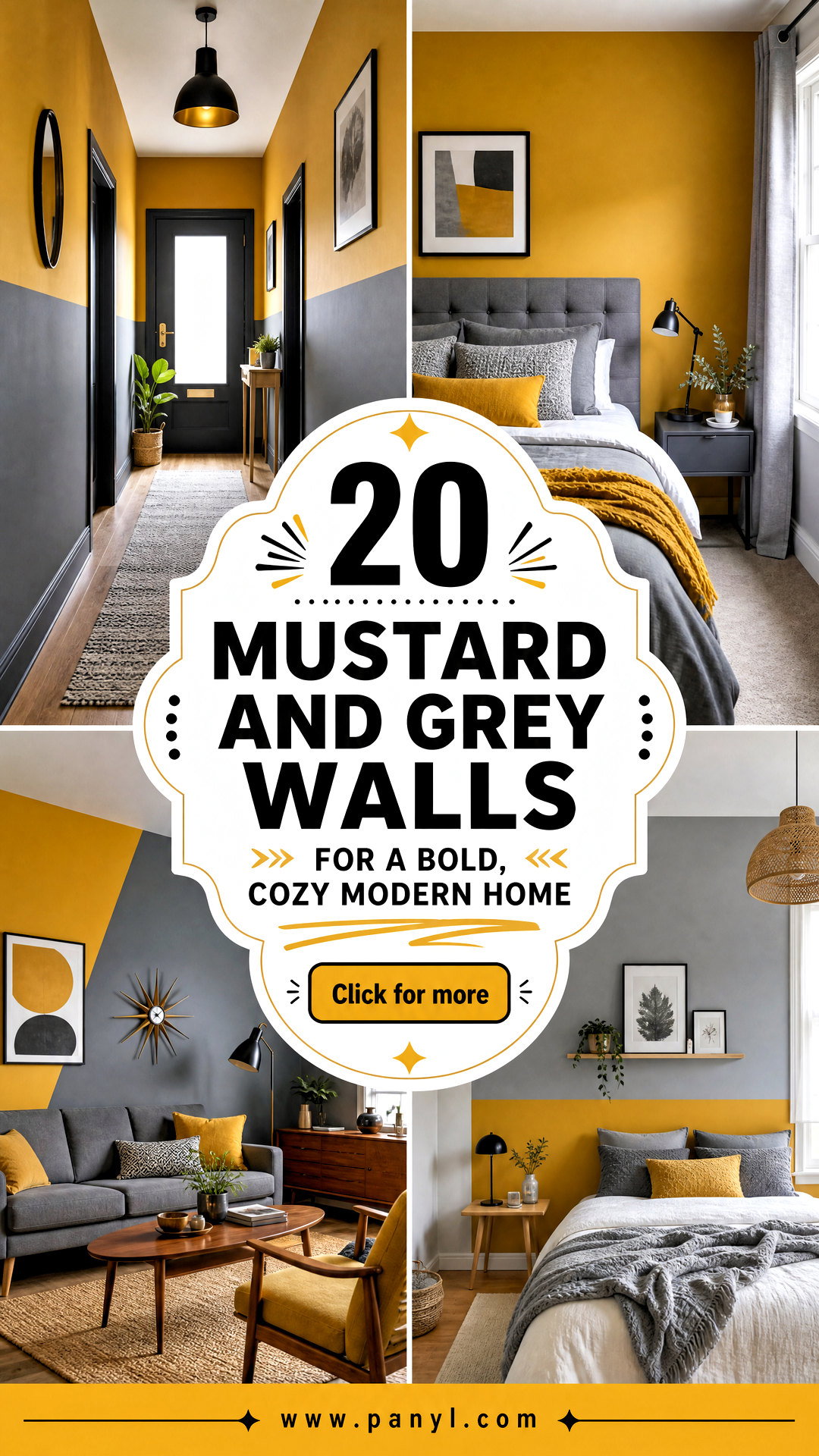 20 Mustard And Grey Walls for a Bold Cozy Modern Home - 20 Mustard And Grey Walls for a Bold, Cozy Modern Home