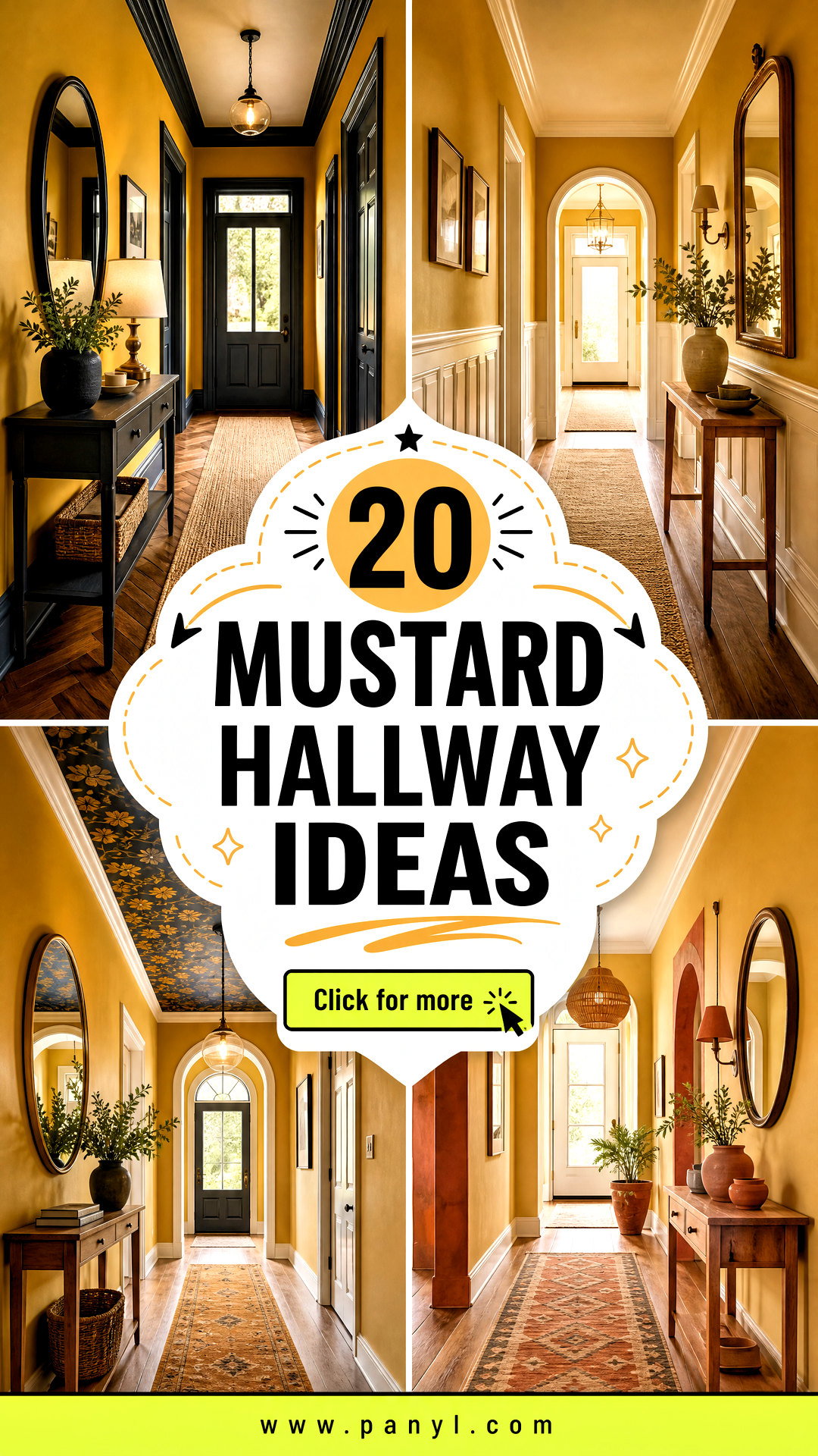 20 Mustard Hallway Ideas for a Bright Welcoming Home Entry - 20 Mustard Hallway Ideas for a Bright, Welcoming Home Entry