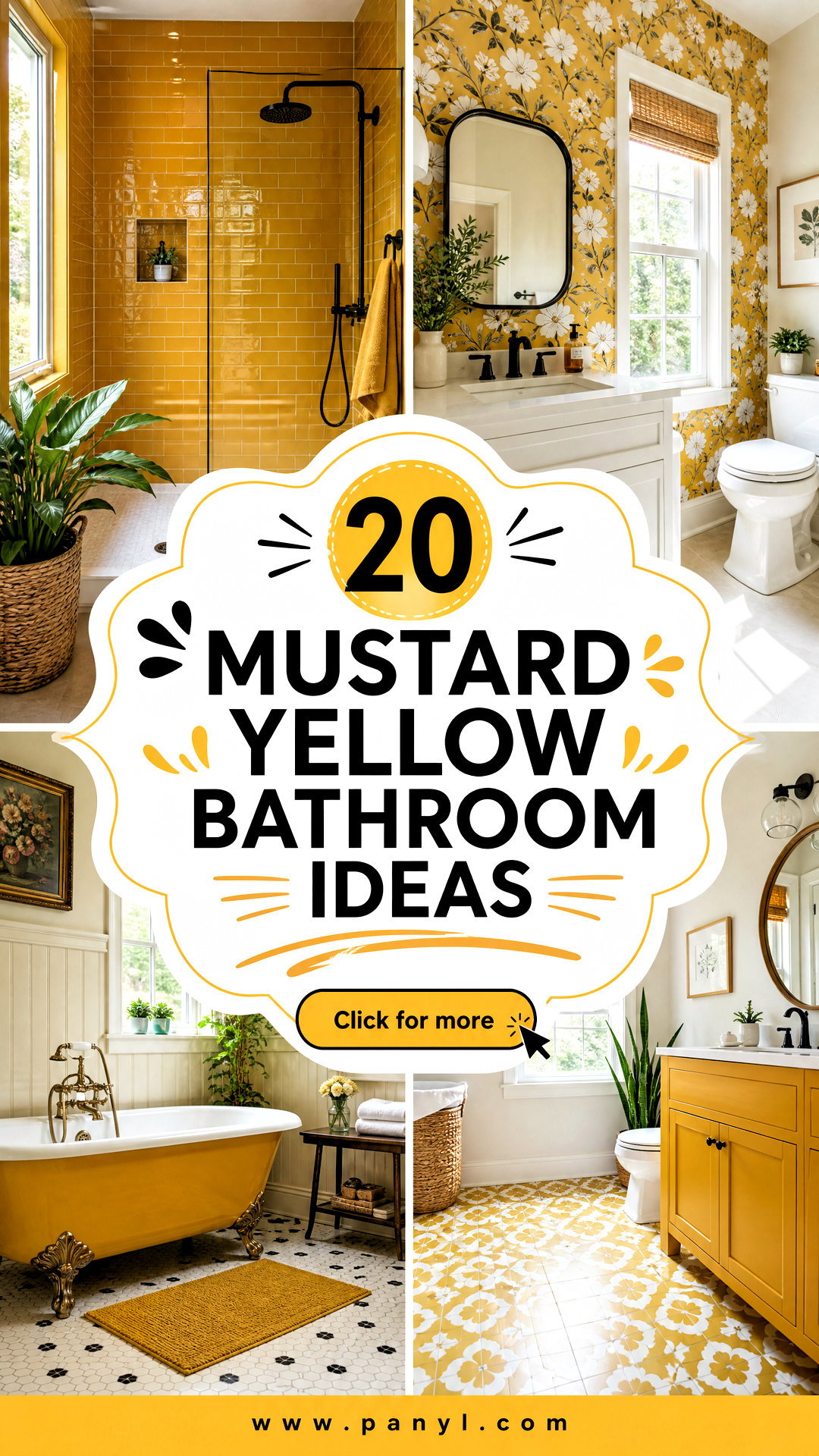 20 Mustard Yellow Bathroom Ideas for a Fresh Cheerful Update - 20 Mustard Yellow Bathroom Ideas for a Fresh, Cheerful Update