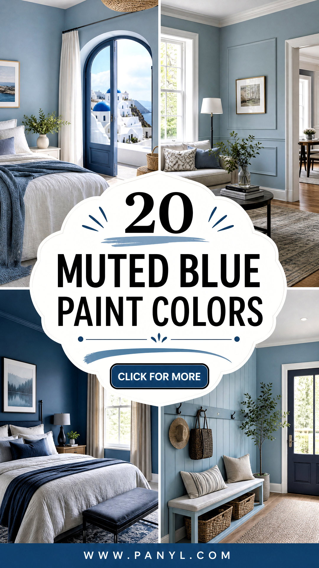20 Muted Blue Paint Colors for Calm Timeless Home Style - 20 Muted Blue Paint Colors for Calm, Timeless Home Style
