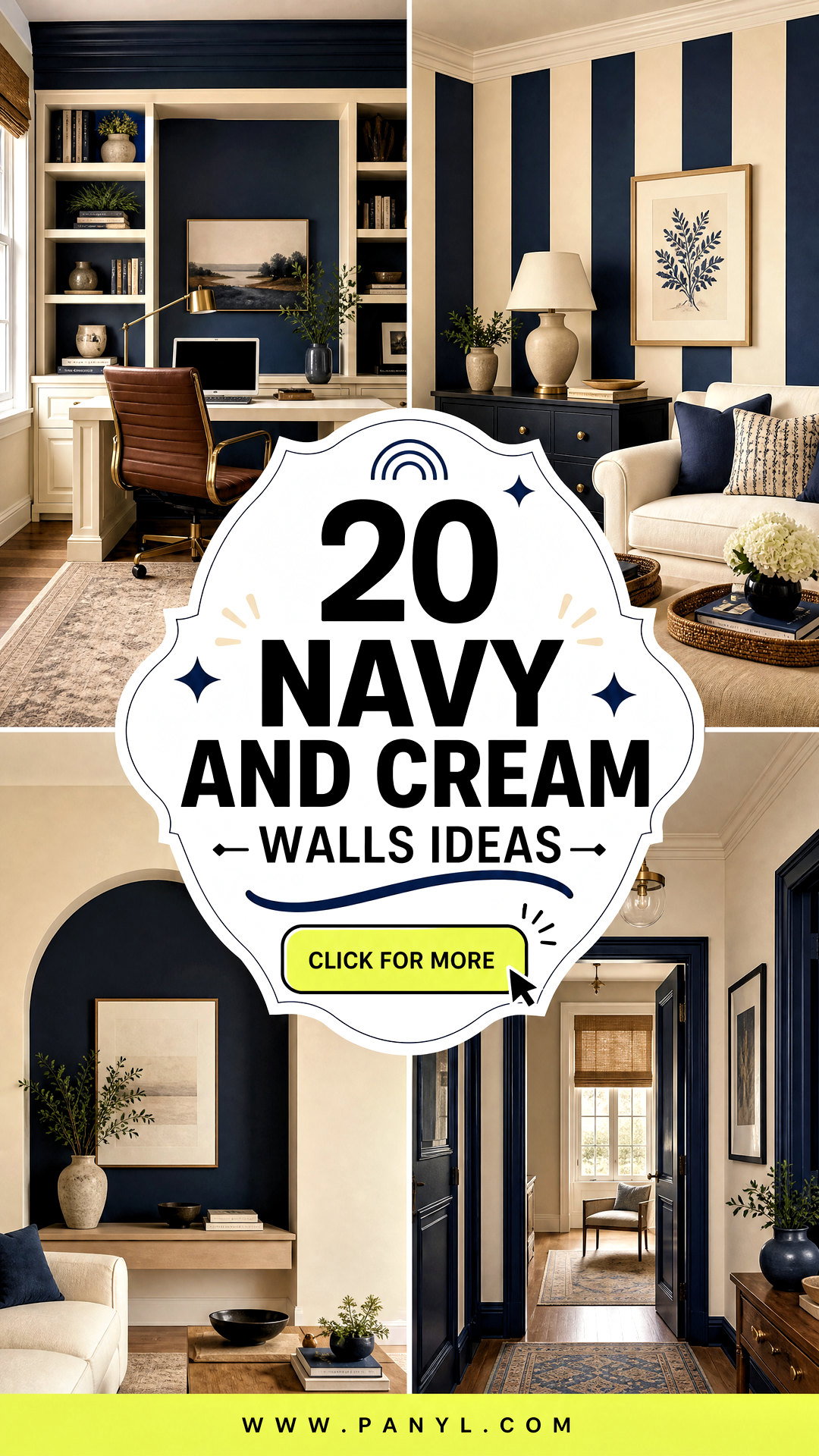 20 Navy And Cream Walls for Warm Sophisticated Modern Rooms - 20 Navy And Cream Walls for Warm, Sophisticated Modern Rooms