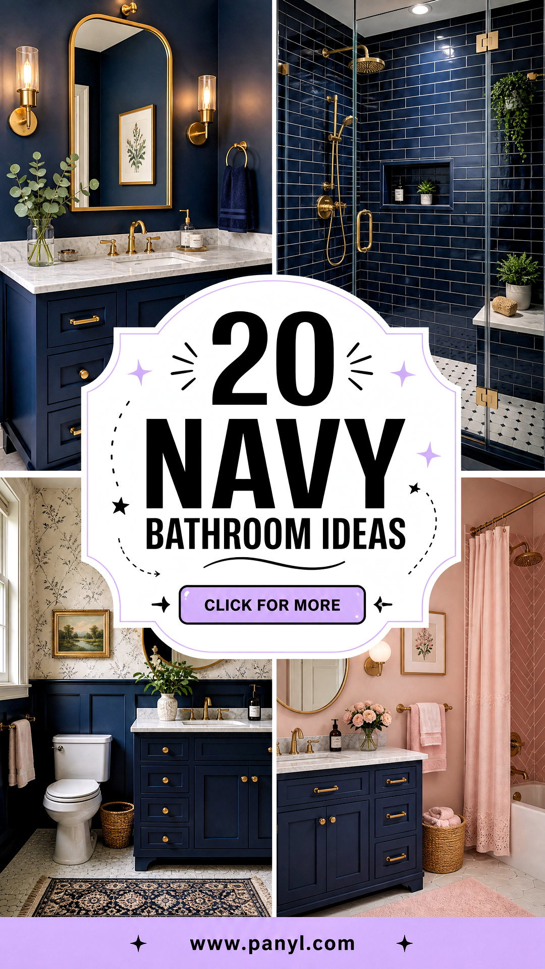 20 Navy Bathroom Ideas for a Calm Sophisticated Spa Retreat - 20 Navy Bathroom Ideas for a Calm, Sophisticated Spa Retreat