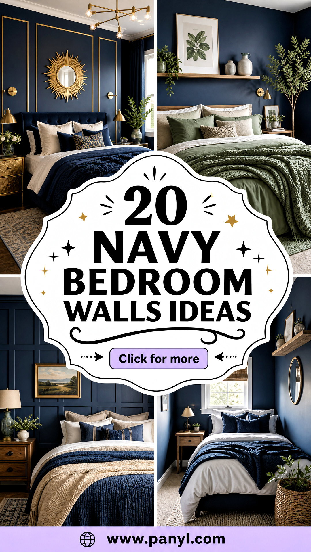 20 Navy Bedroom Walls for a Cozy Designer-Inspired Look - 20 Navy Bedroom Walls for a Cozy, Designer-Inspired Look