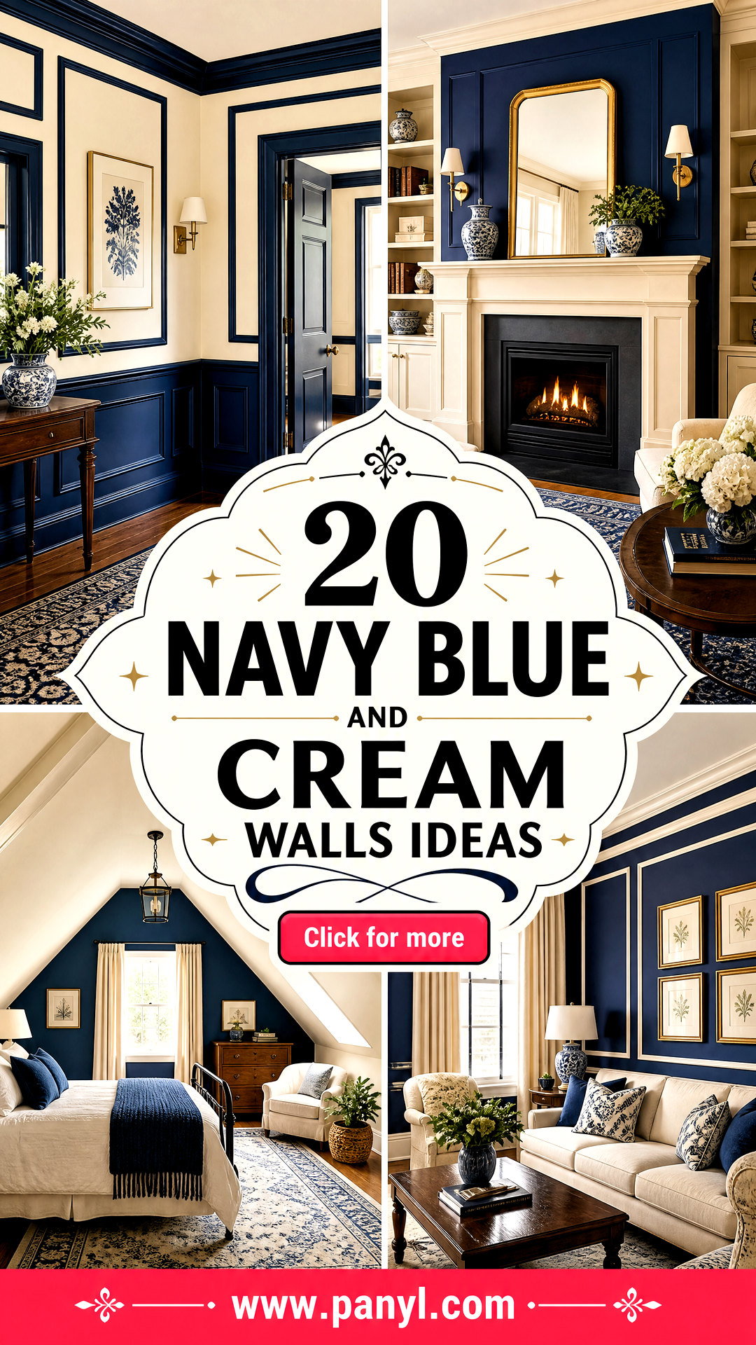 20 Navy Blue And Cream Walls for a Timeless Cozy Home - 20 Navy Blue And Cream Walls for a Timeless, Cozy Home