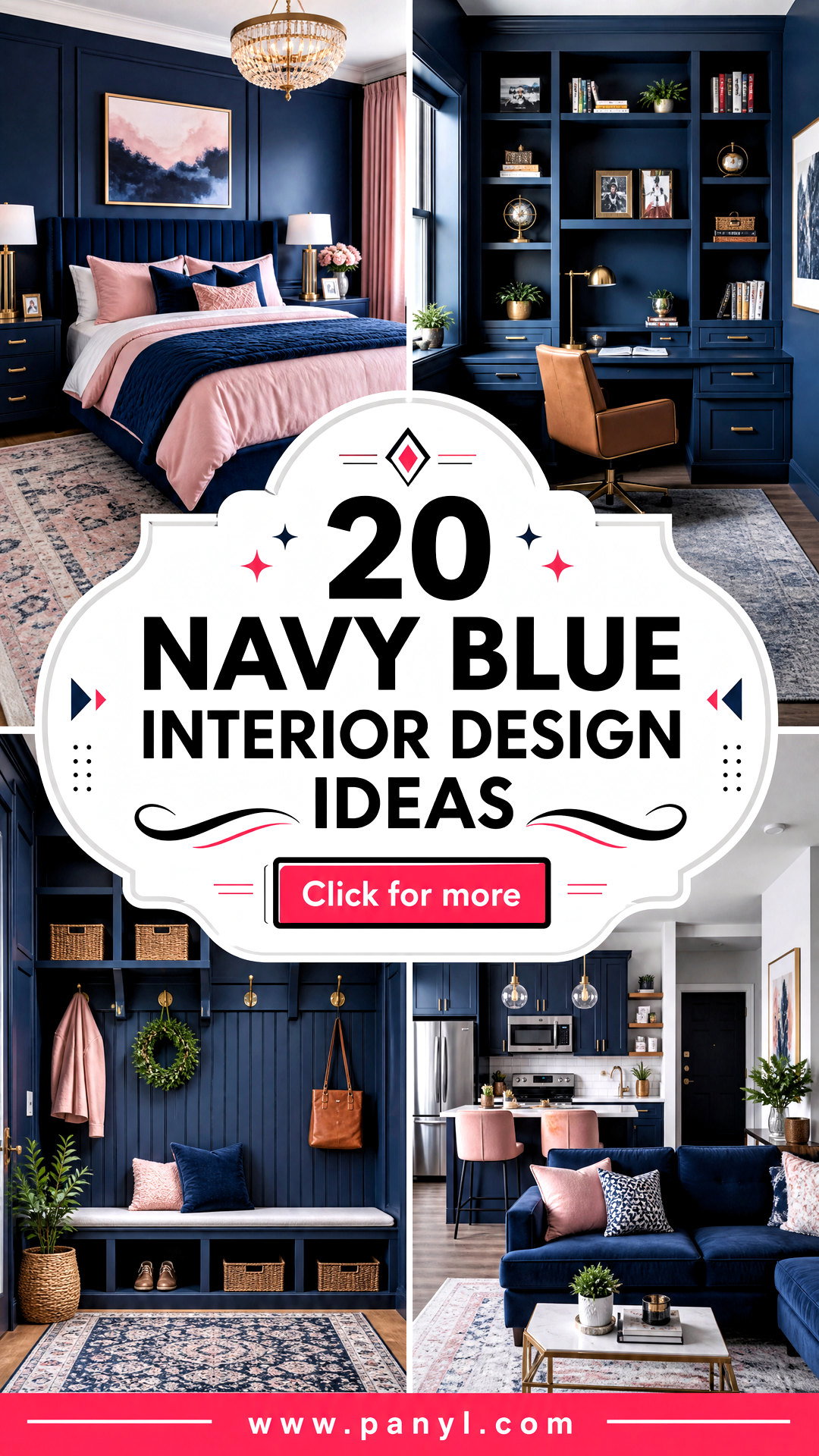 20 Navy Blue Interior Design Ideas for a Timeless Polished Home - 20 Navy Blue Interior Design Ideas for a Timeless, Polished Home