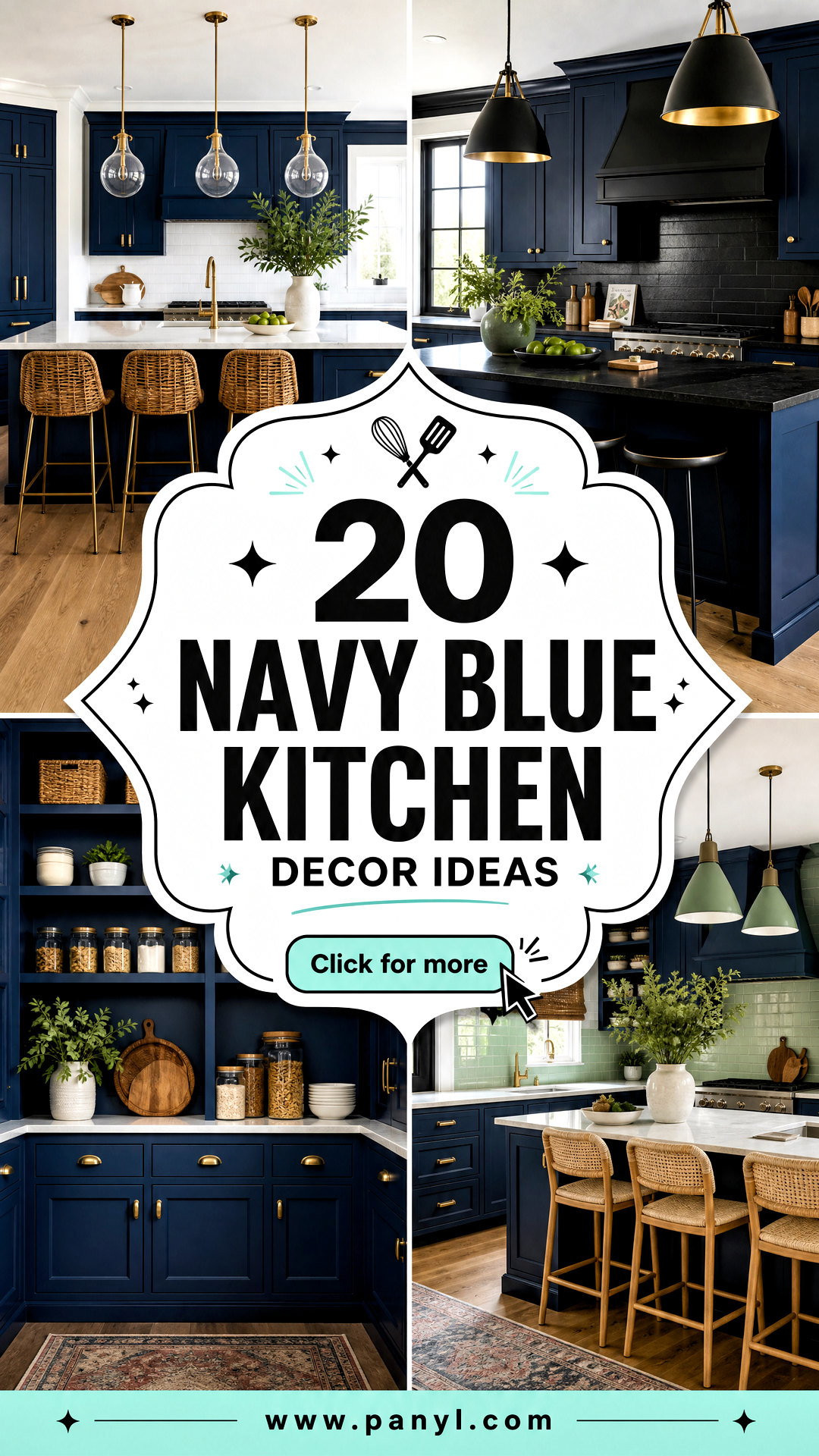 20 Navy Blue Kitchen Decor Ideas for a Chic Coastal Refresh - 20 Navy Blue Kitchen Decor Ideas for a Chic, Coastal Refresh