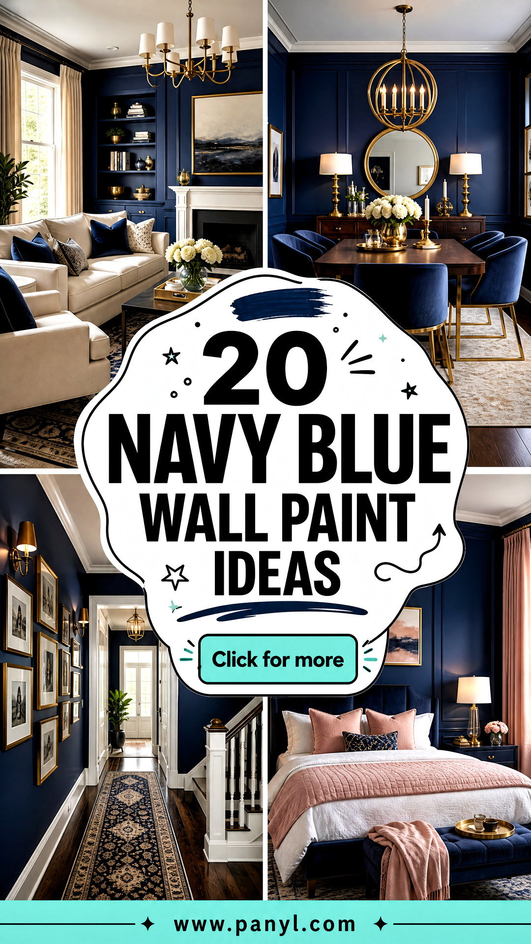 20 Navy Blue Wall Paint Ideas for Bold Timeless Interiors - 20 Navy Blue Wall Paint Ideas for Bold, Timeless Interiors